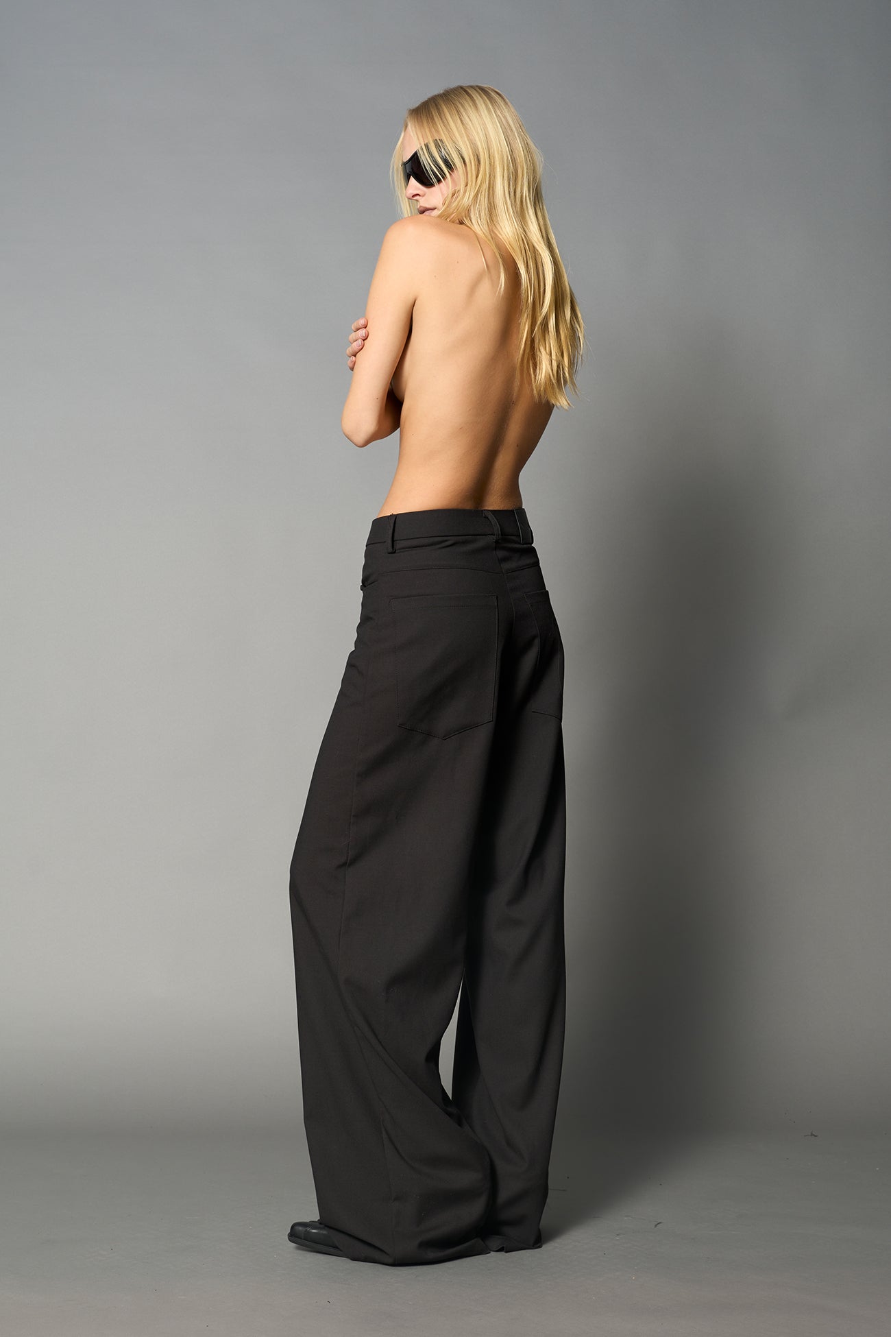 NAMILIA Baggy Suit Trousers - Black, xs