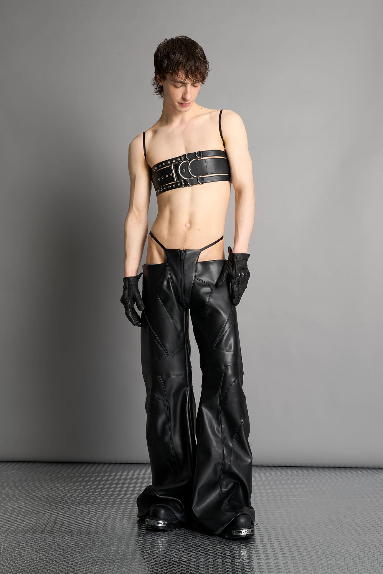 NAMILIA Belt Top - BLACK, xs