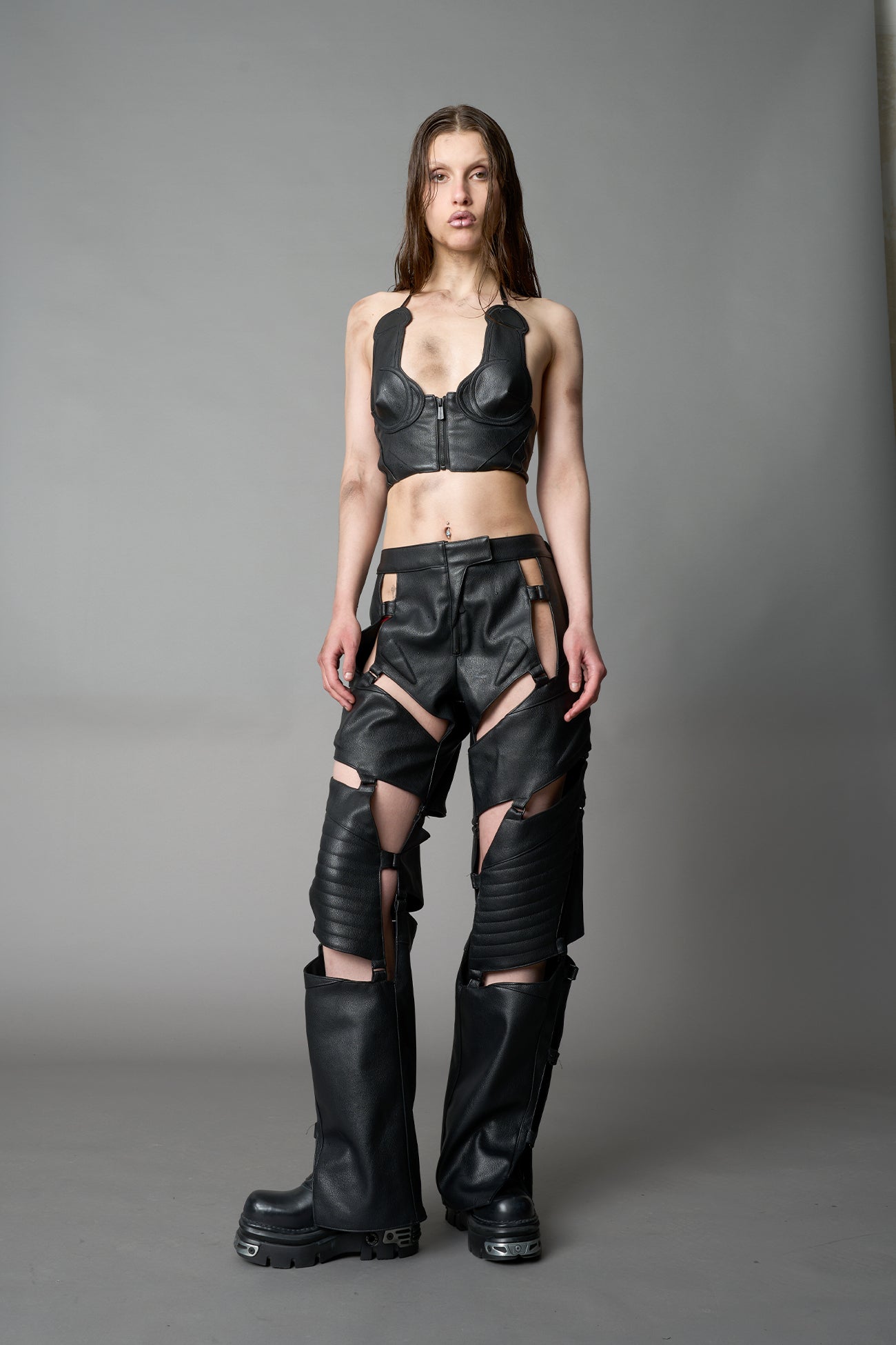NAMILIA Biker Floating Pants - BLACK, xs