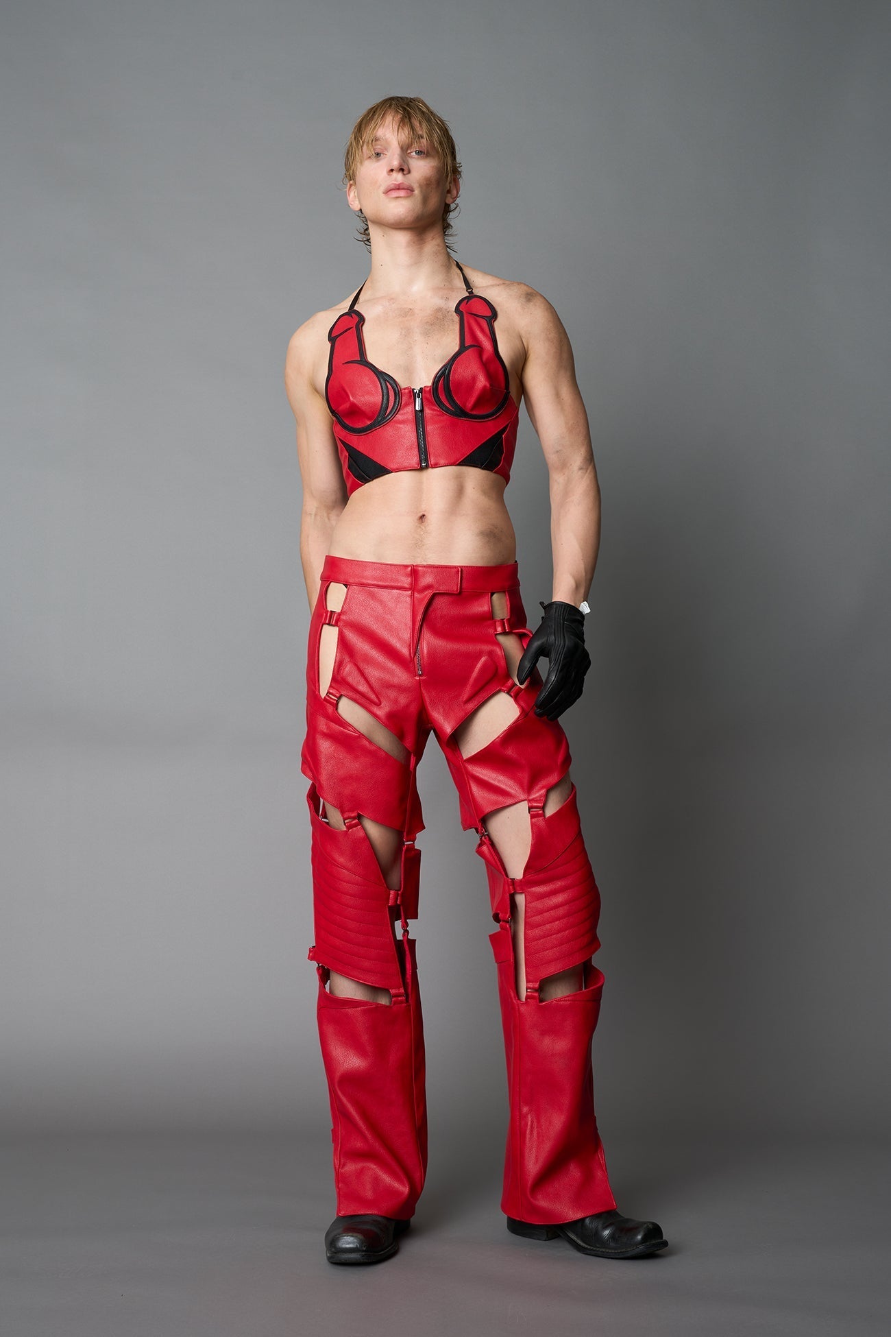 NAMILIA Biker Floating Pants - RED, xs