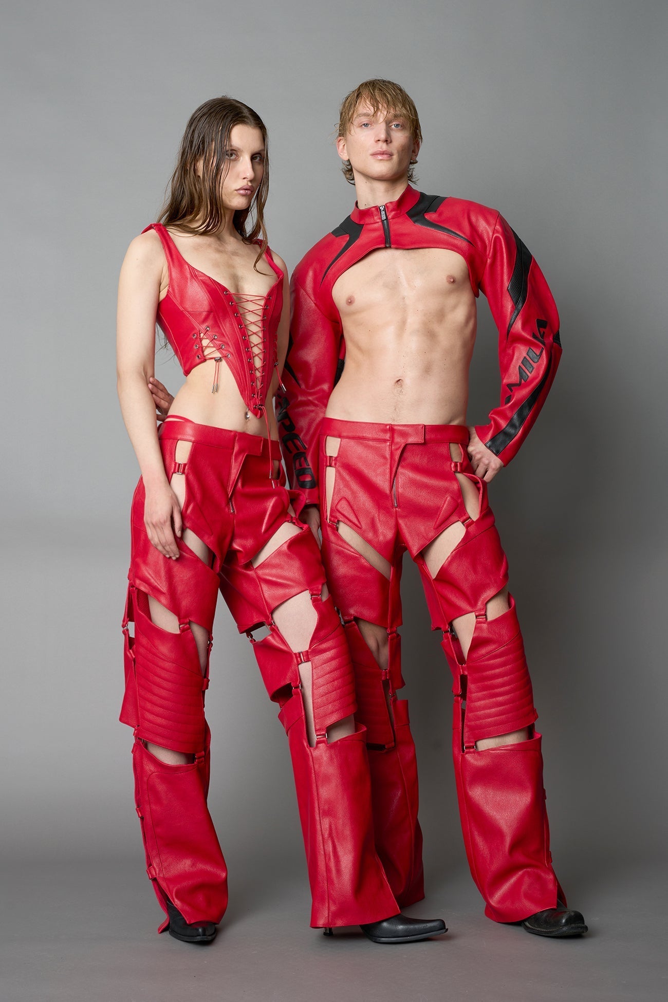 NAMILIA Biker Floating Pants - RED, xs