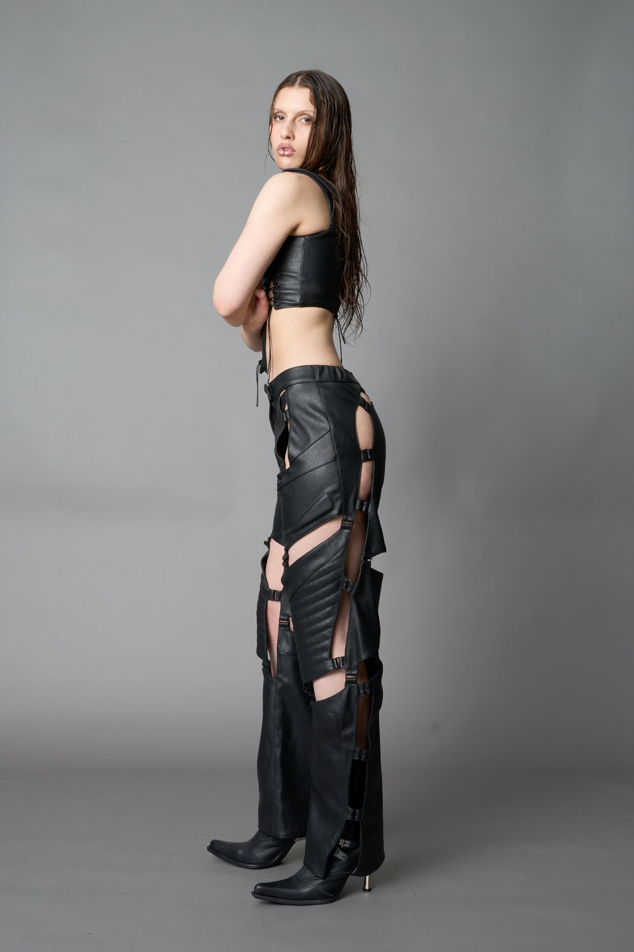 NAMILIA Biker Floating Pants - BLACK, xs