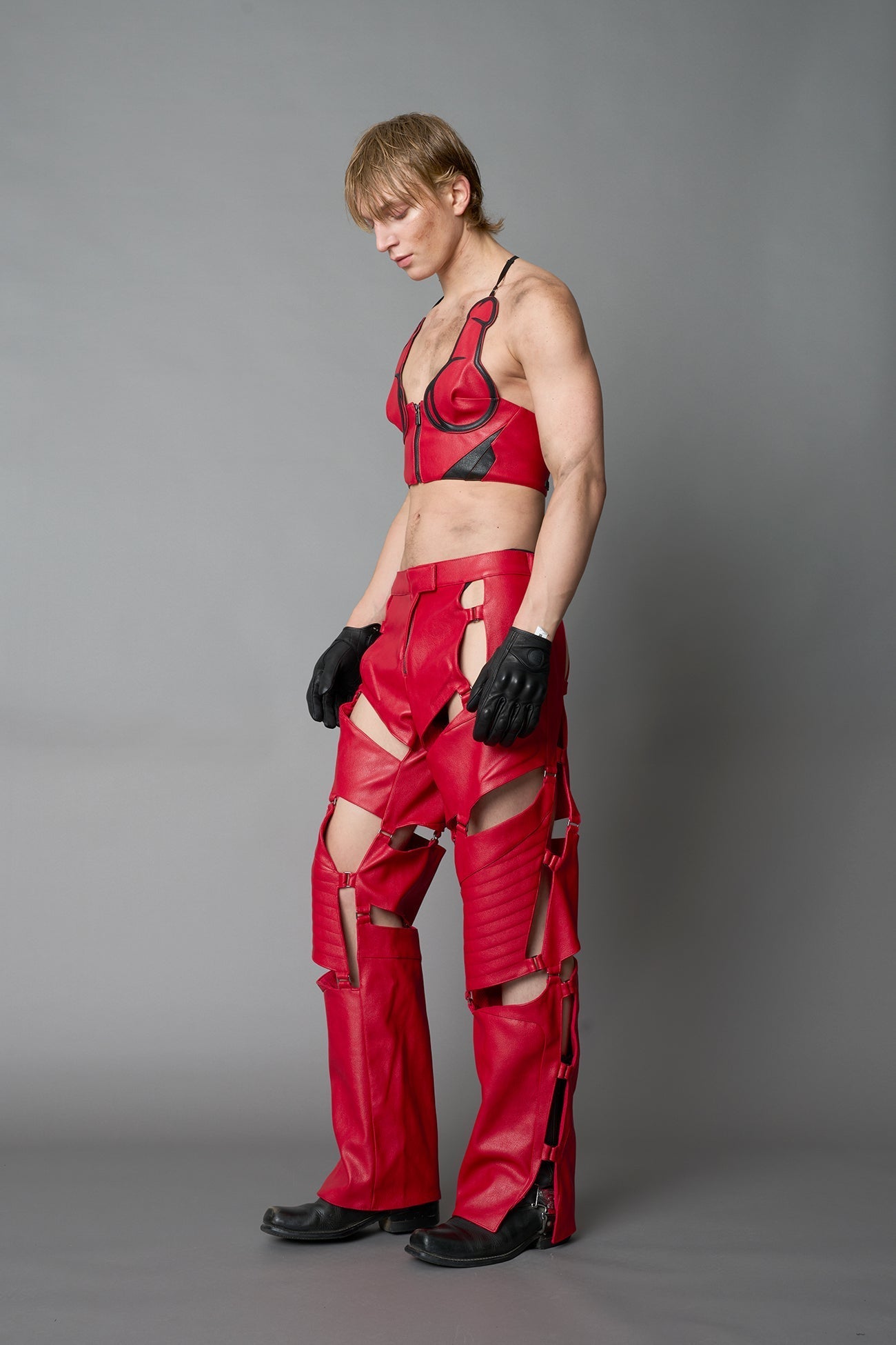 NAMILIA Biker Floating Pants - RED, xs