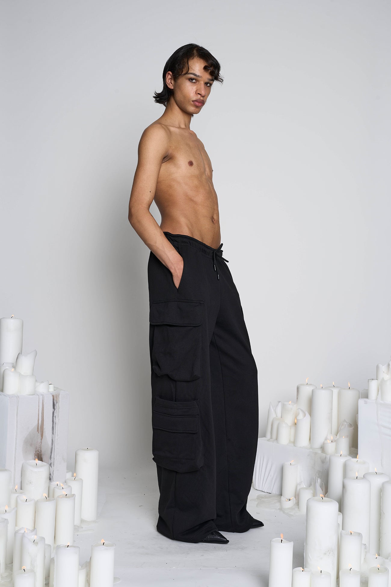 NAMILIA Cargo Sweatpants - Black, xs