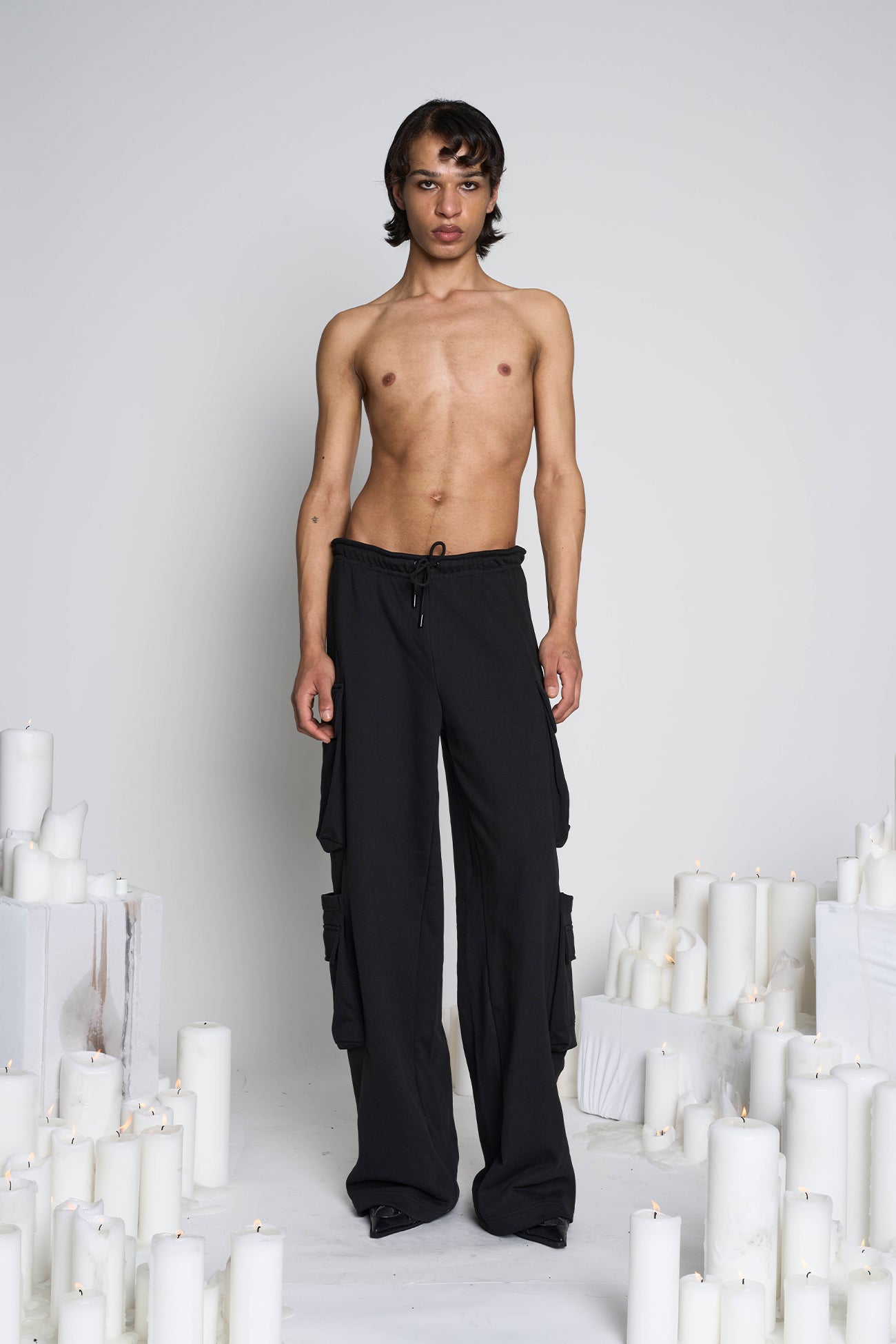 NAMILIA Cargo Sweatpants - Black, xs