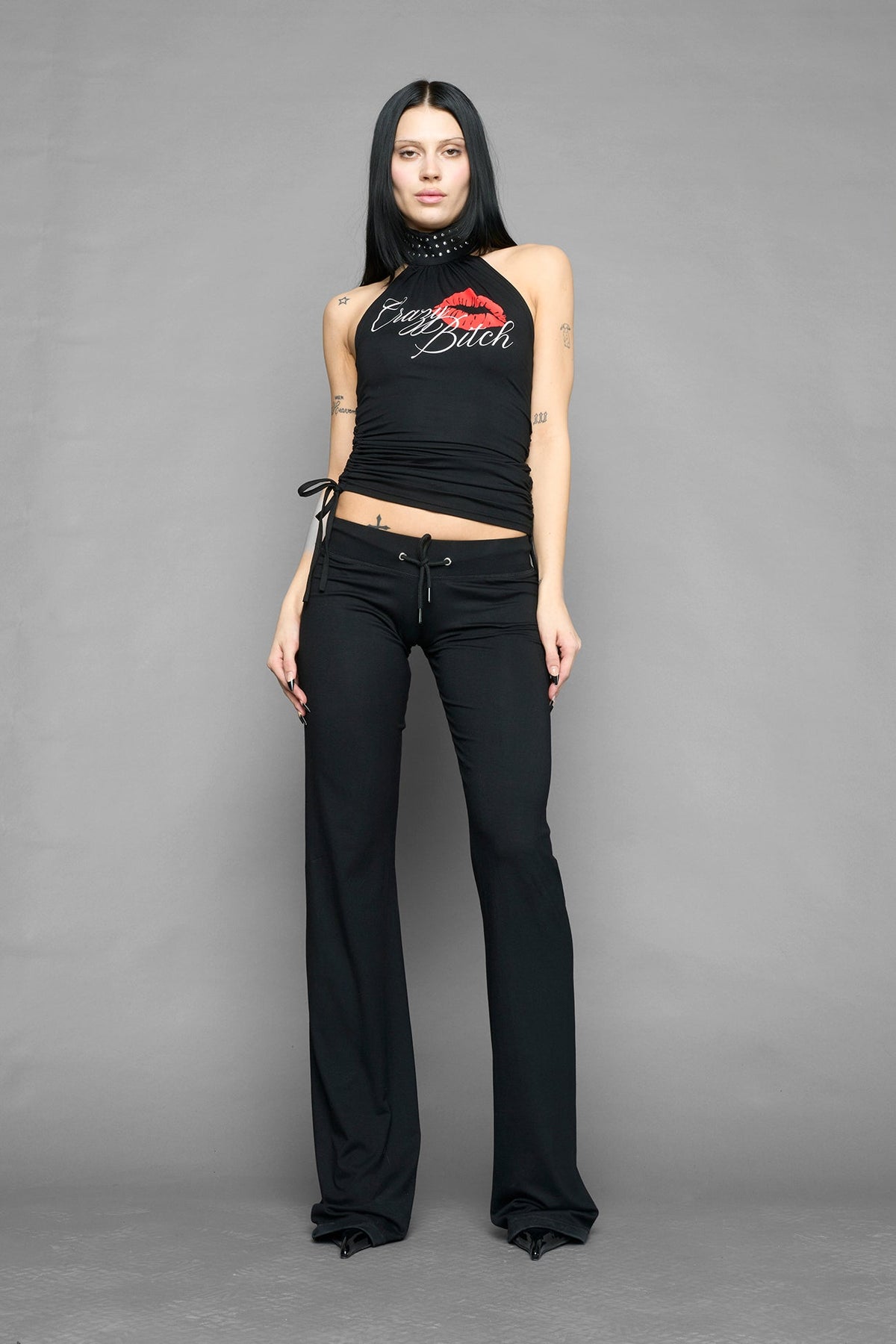 NAMILIA crazy b*tch top - BLACK, xs