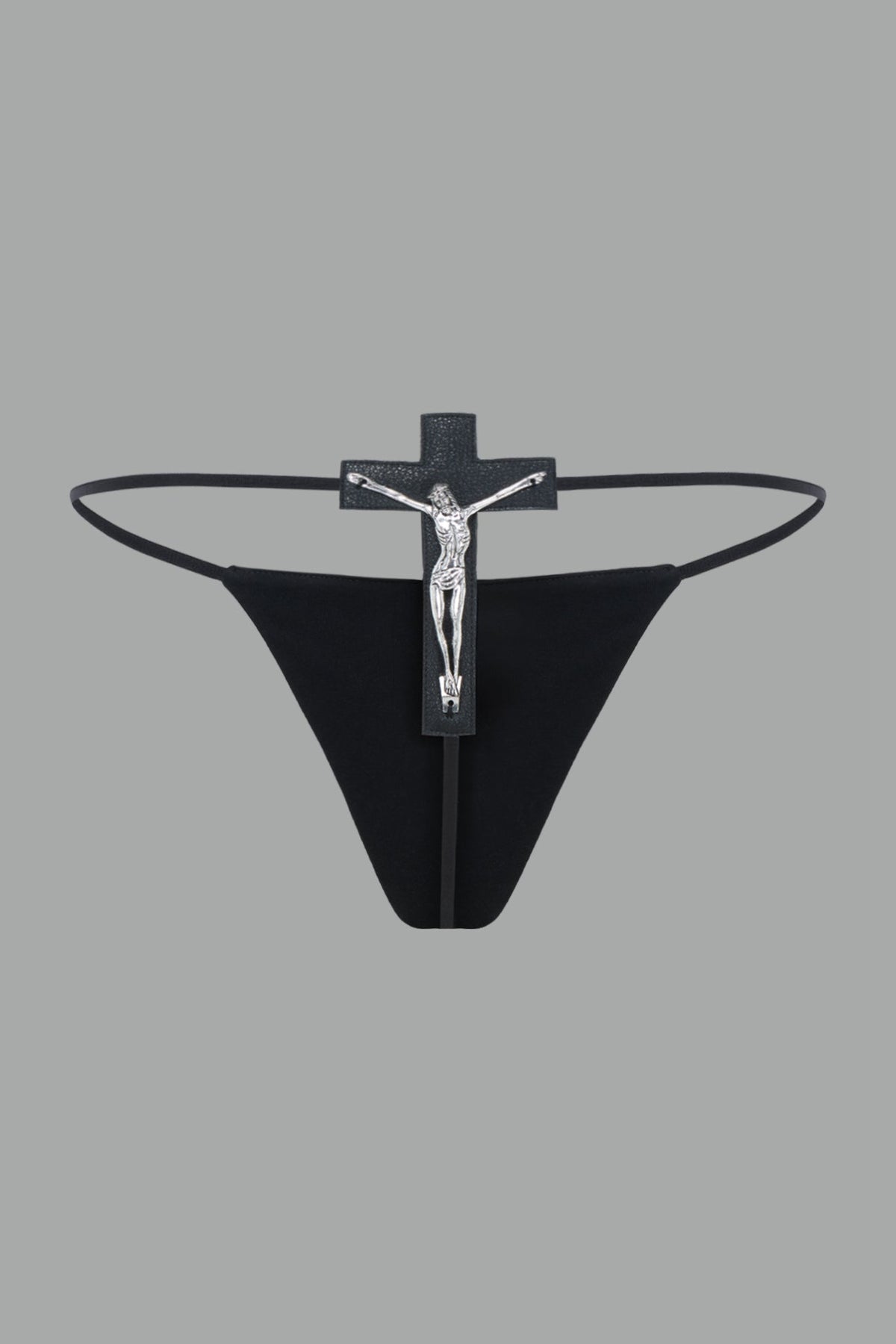 NAMILIA Crucifix Thong - Flat Panty - XS, Black