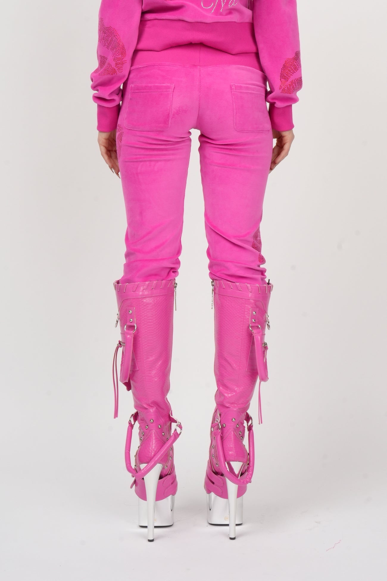 NAMILIA Deconstructed Handbag Boot - PINK, eu36