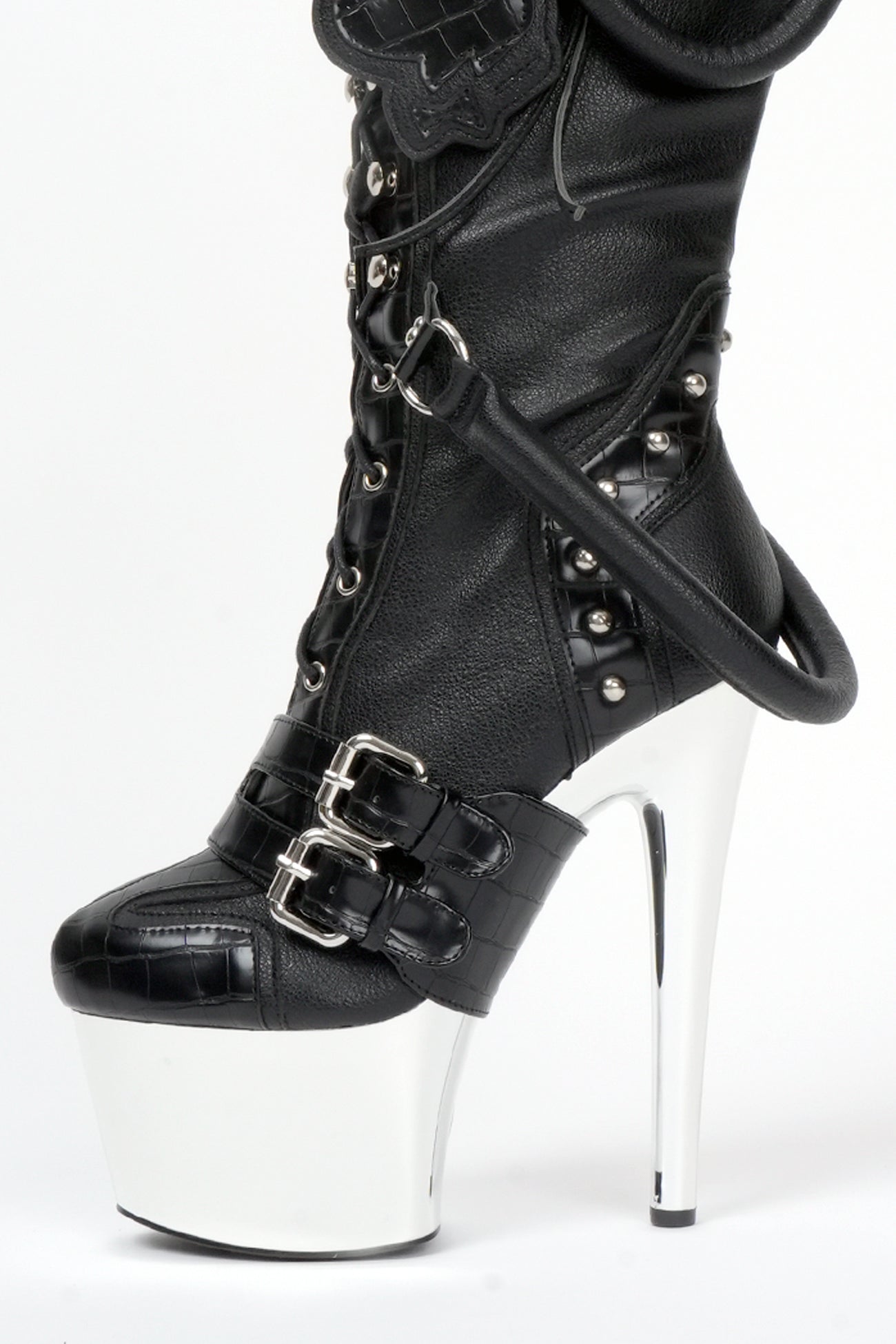 NAMILIA Deconstructed Handbag Boot - BLACK, eu36
