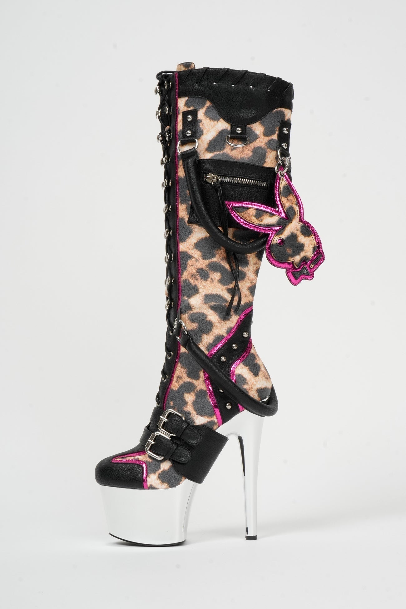 NAMILIA Deconstructed Handbag Boot - LEOPARD, eu36
