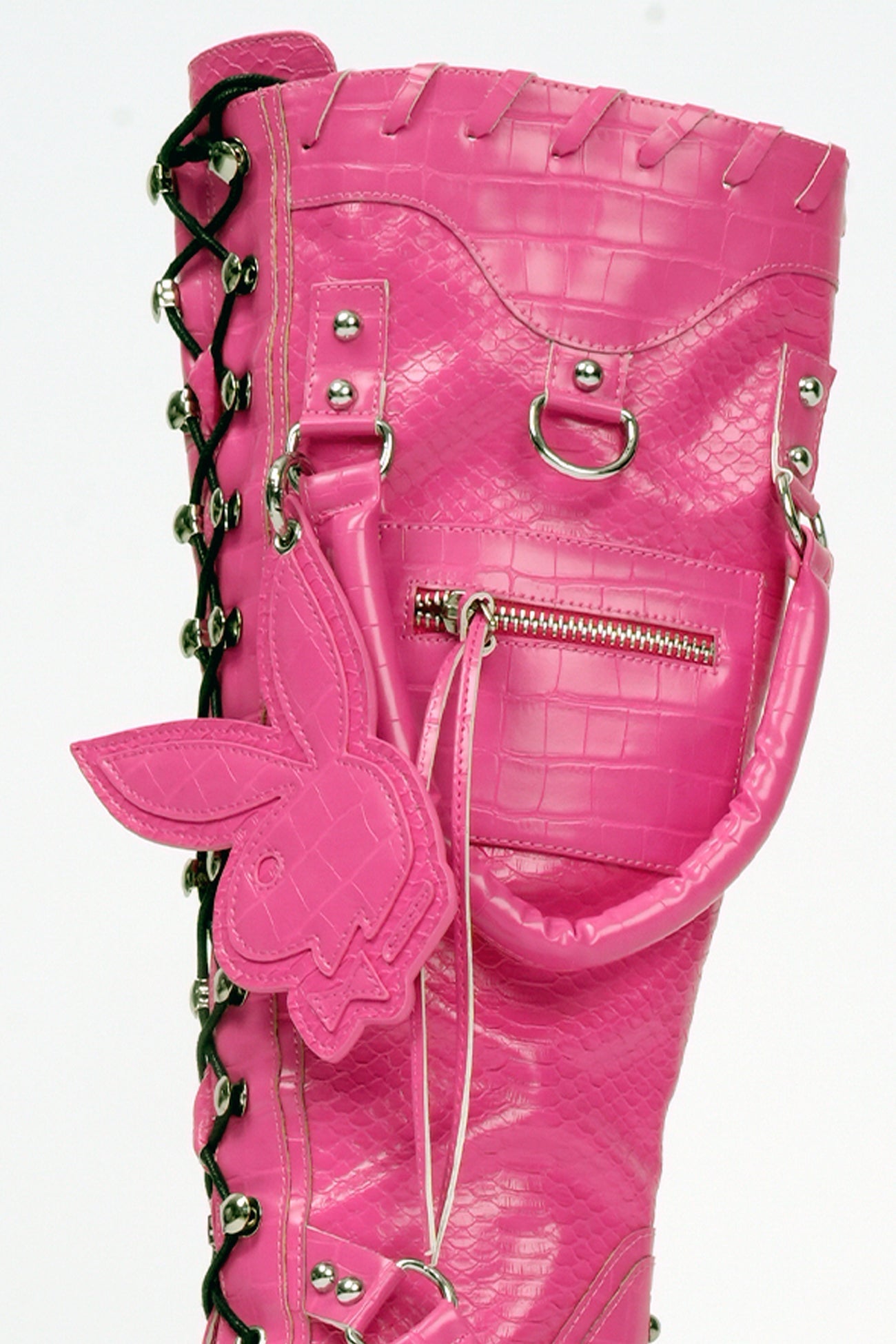 NAMILIA Deconstructed Handbag Boot - PINK, eu36