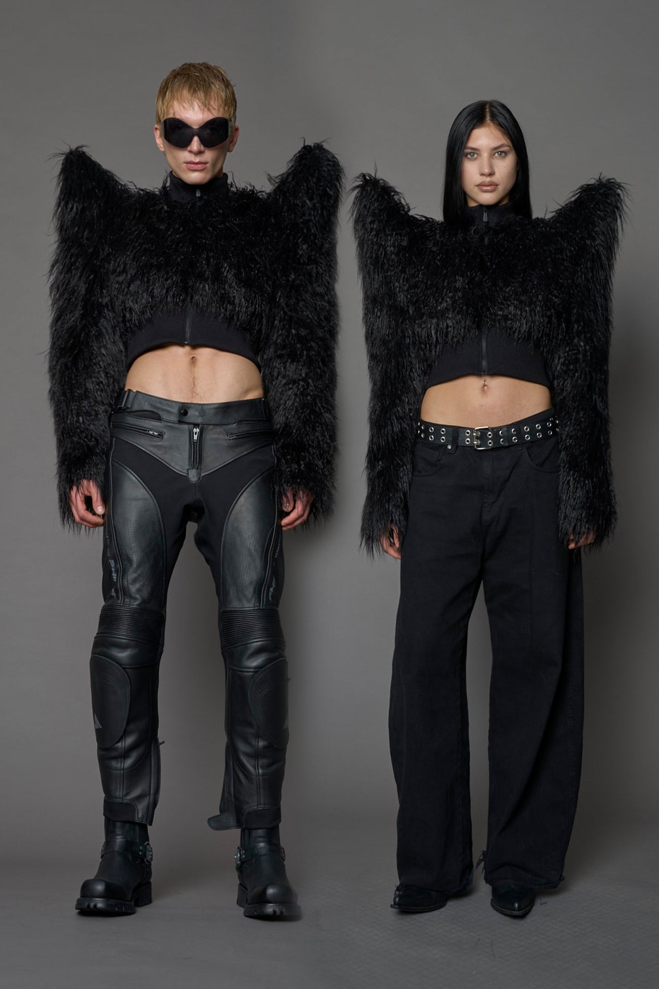 Doomsday Crop Faux Fur Jacket
