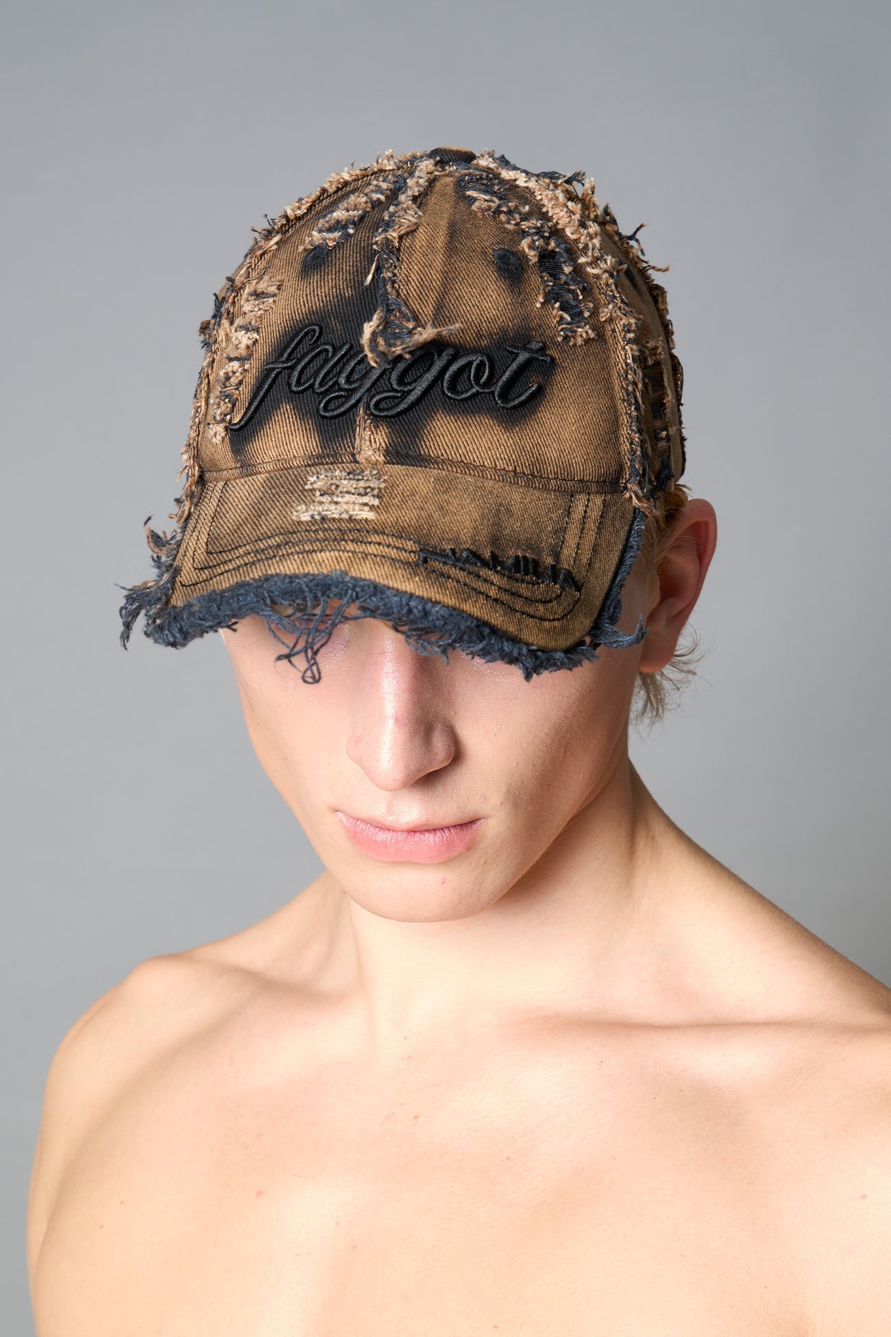 NAMILIA Faggot Distressed Cap - Black, onesize