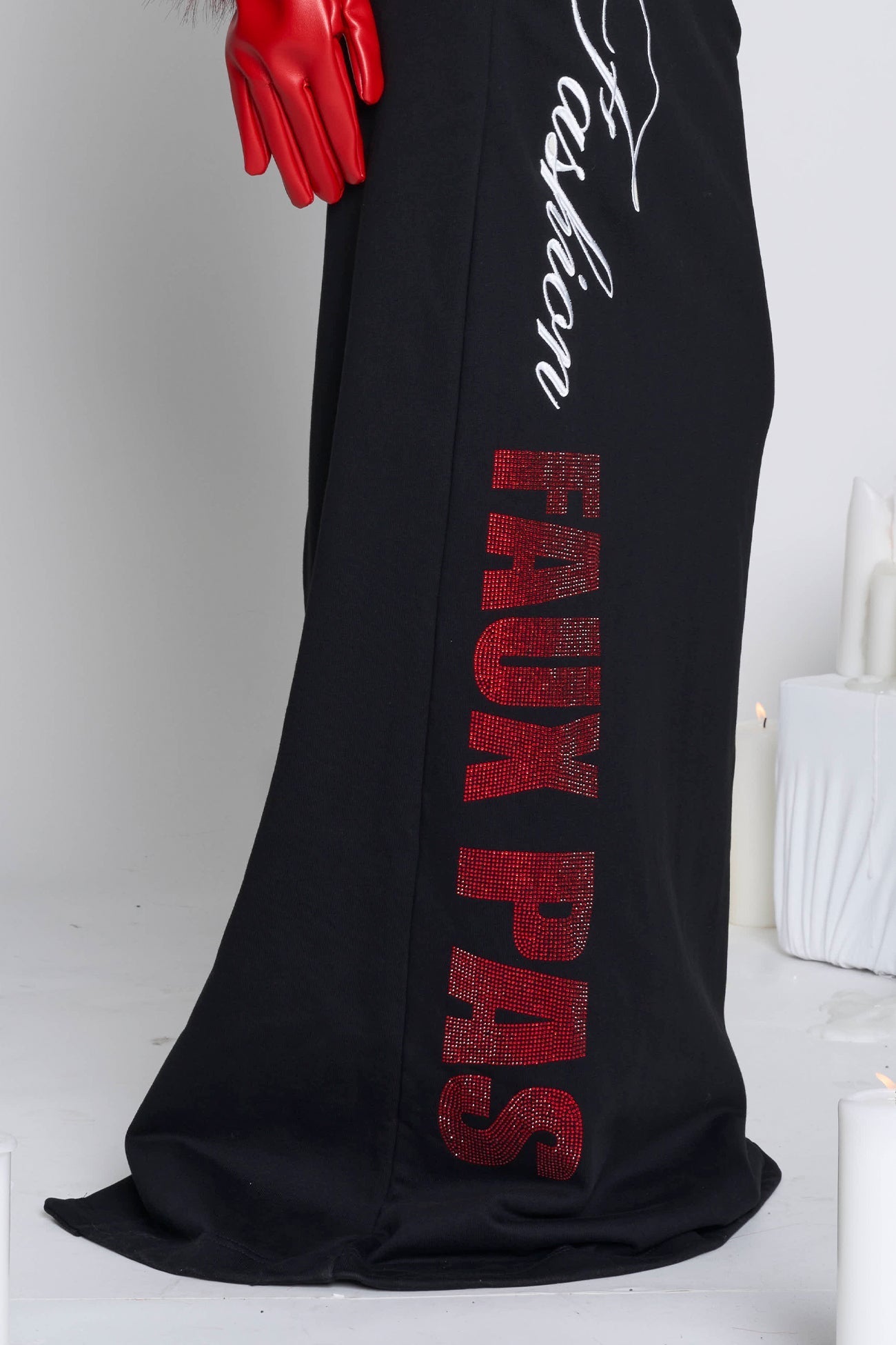 NAMILIA Faux Pas Long Sweat Skirt - Black, xs