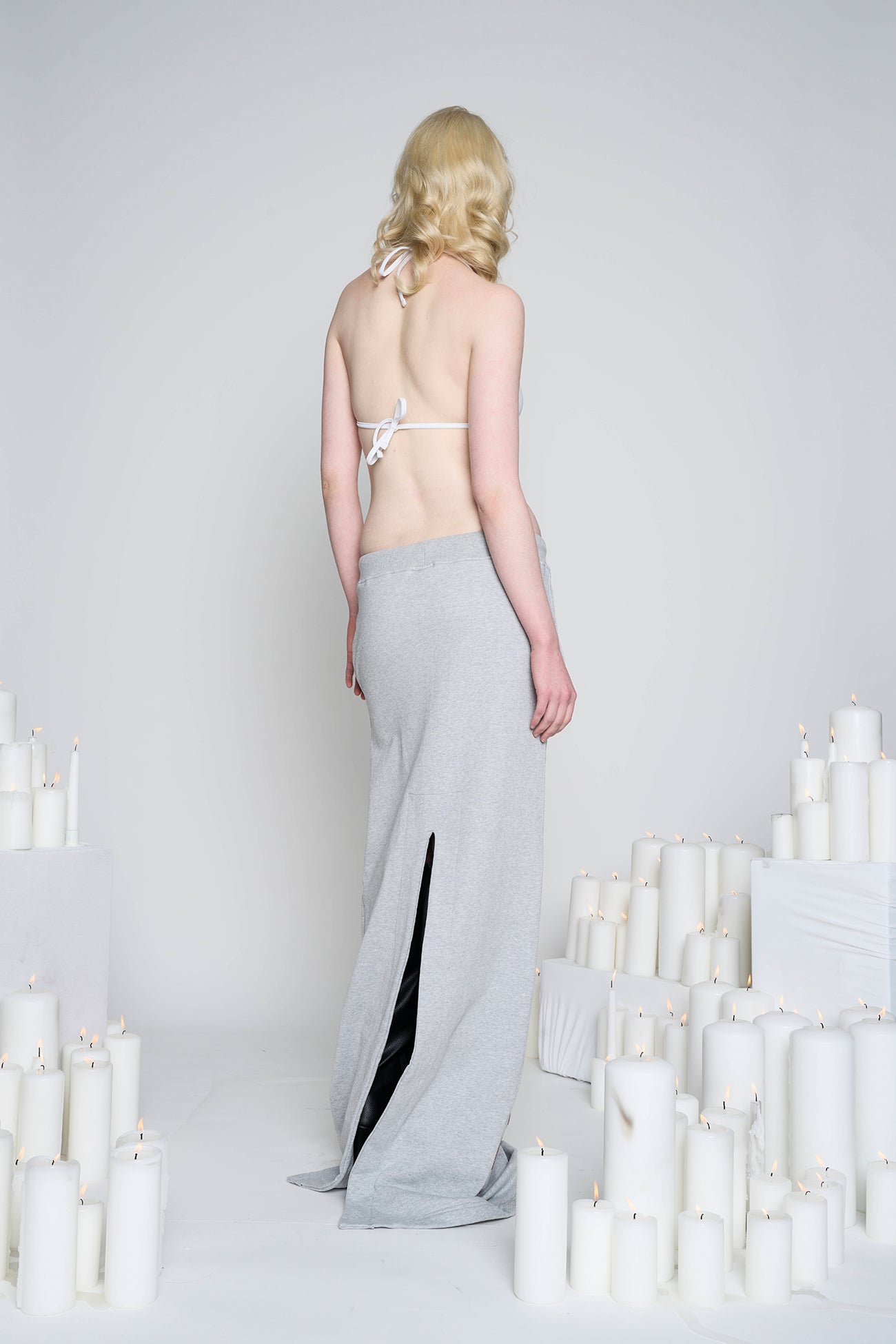 NAMILIA Faux Pas Long Sweat Skirt - Grey, xs
