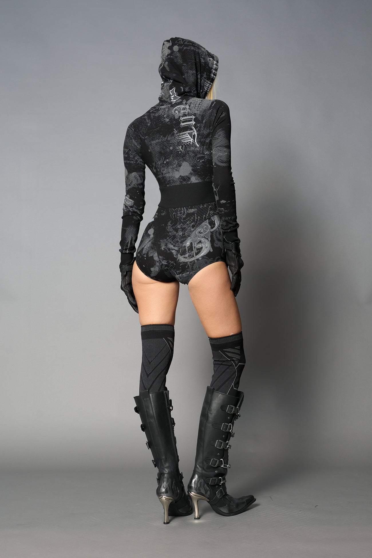 NAMILIA Glamour Body - BLACK-PRINT, xs