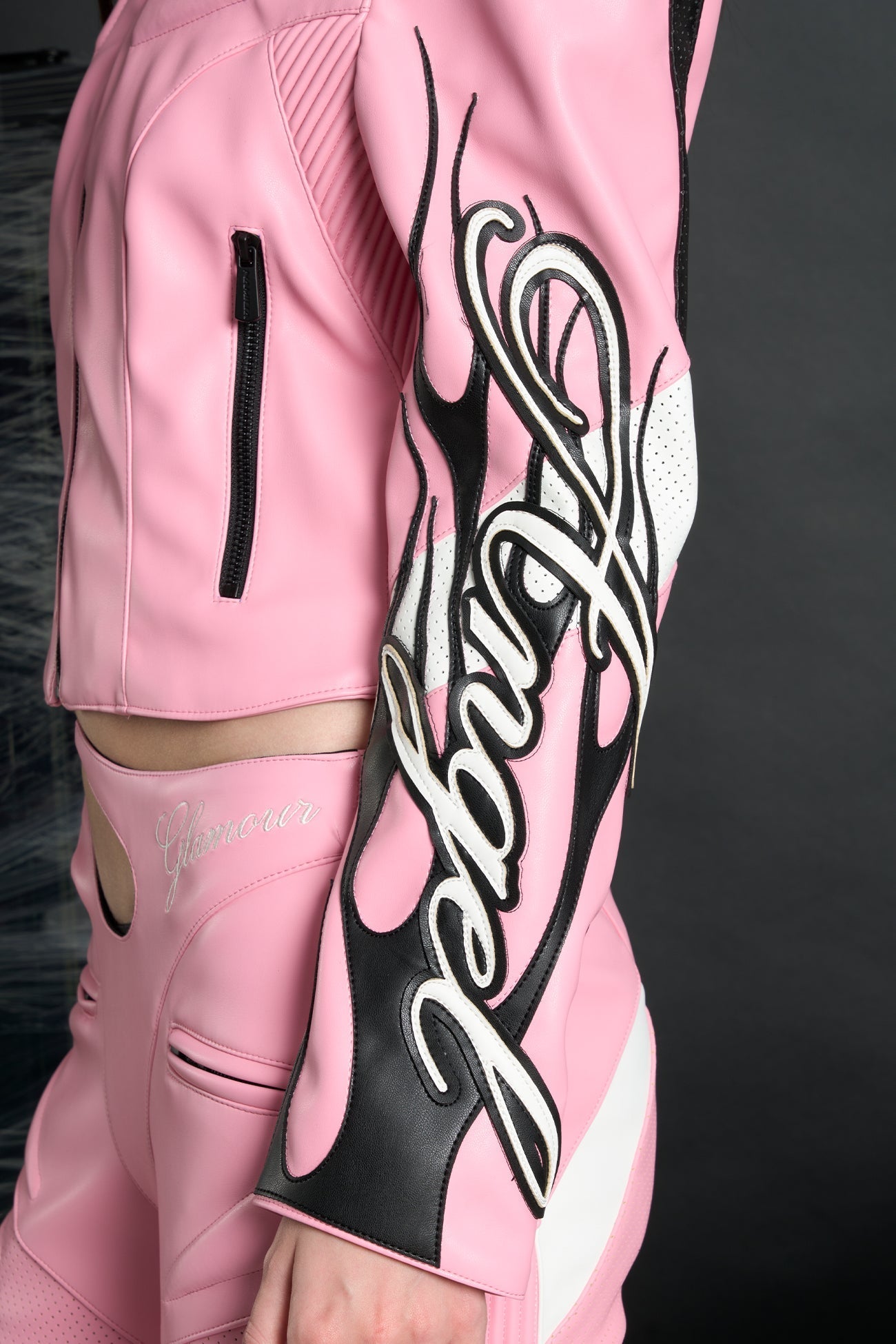 NAMILIA Hollywood Moto Jacket - PINK, xs