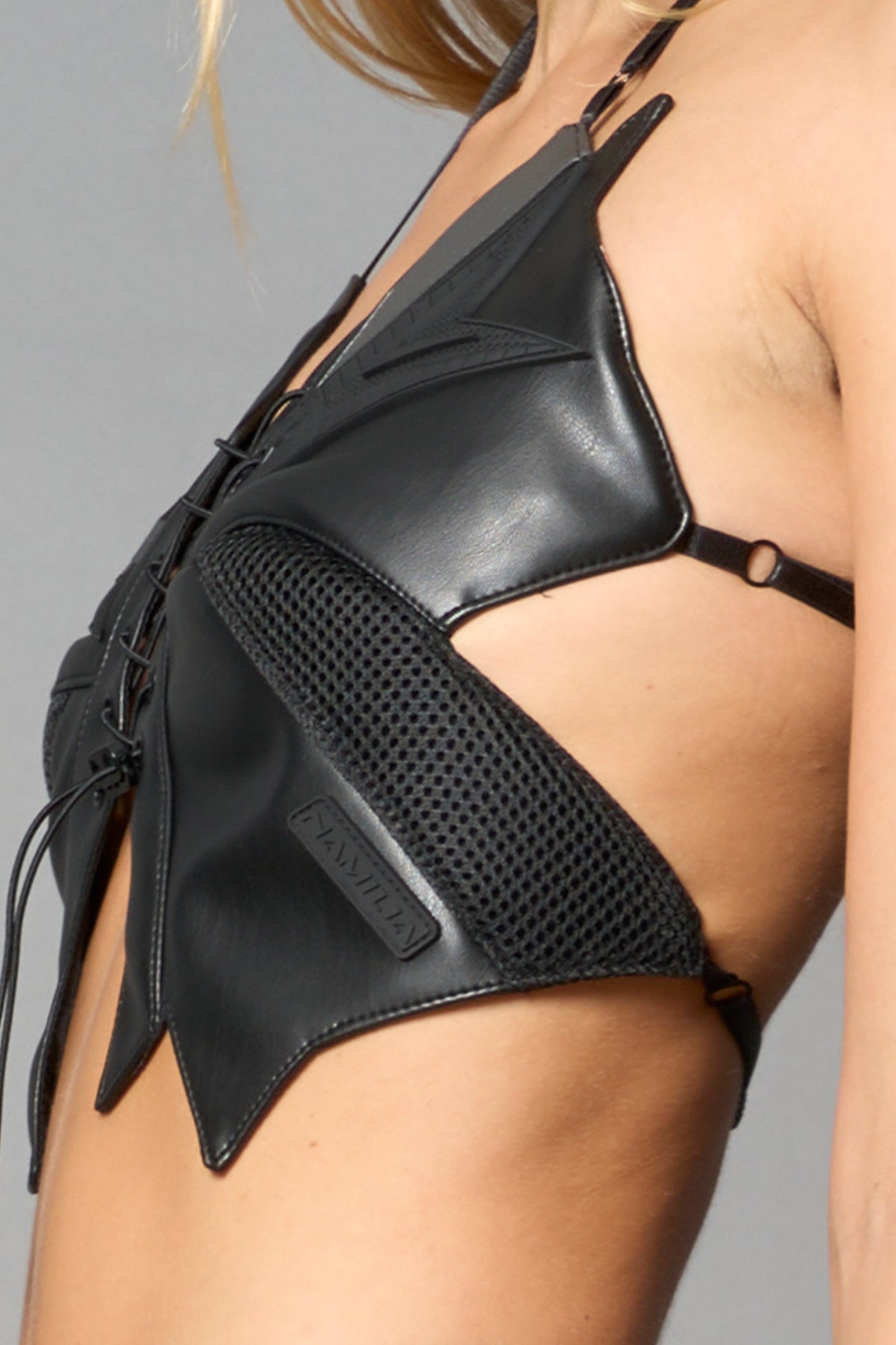 NAMILIA Moto Butterfly Top - XS, black