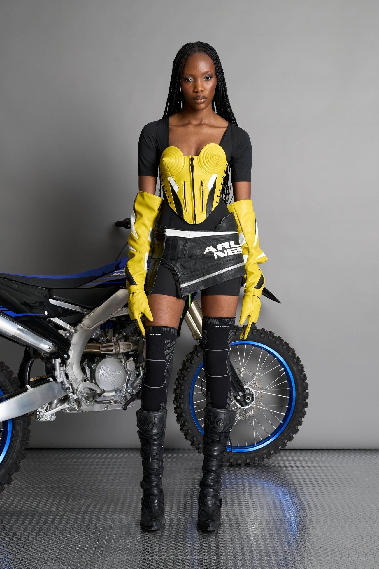 NAMILIA Moto Cone Top - YELLOW, xs