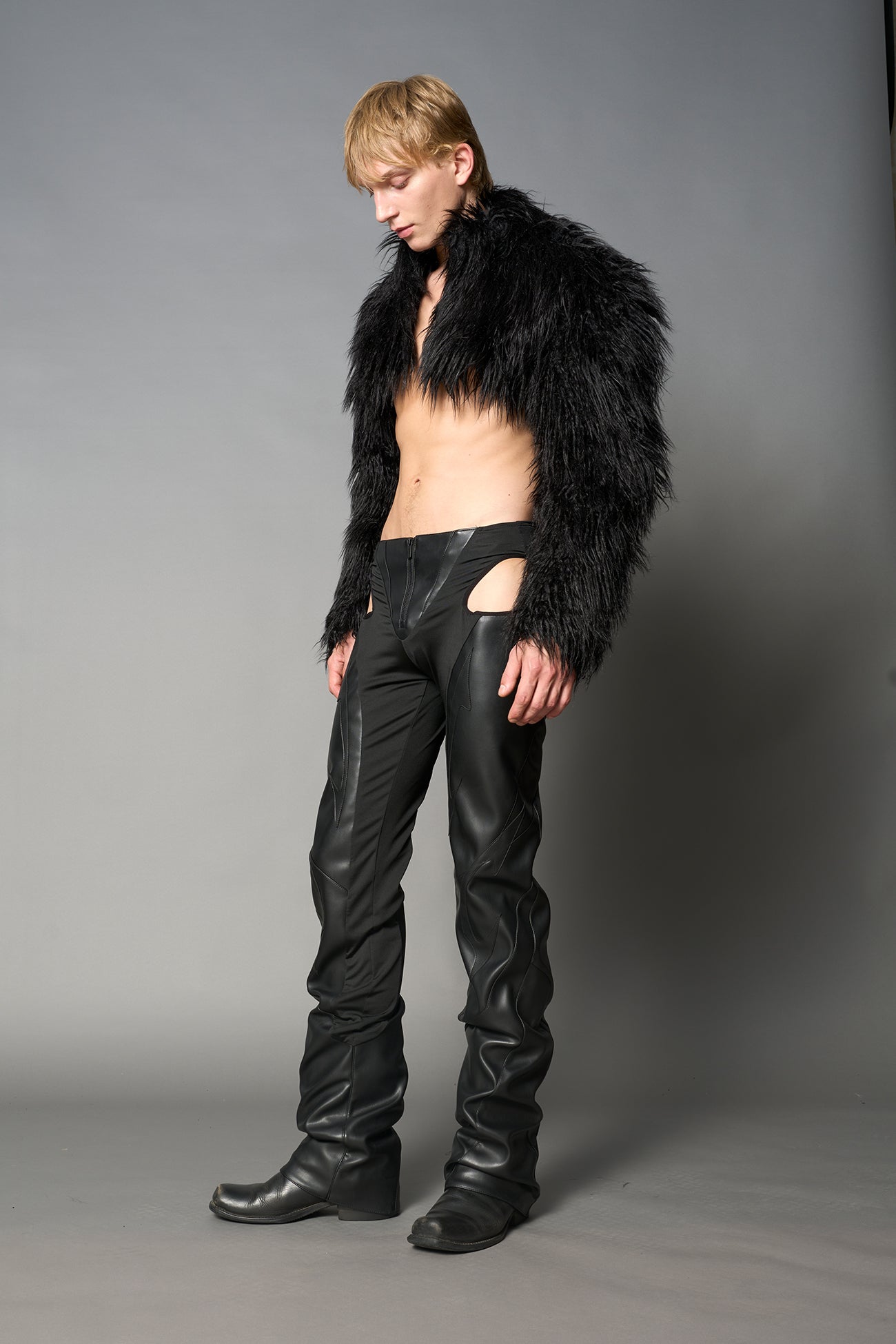 NAMILIA Moto Cut Out Pants - Black, xs