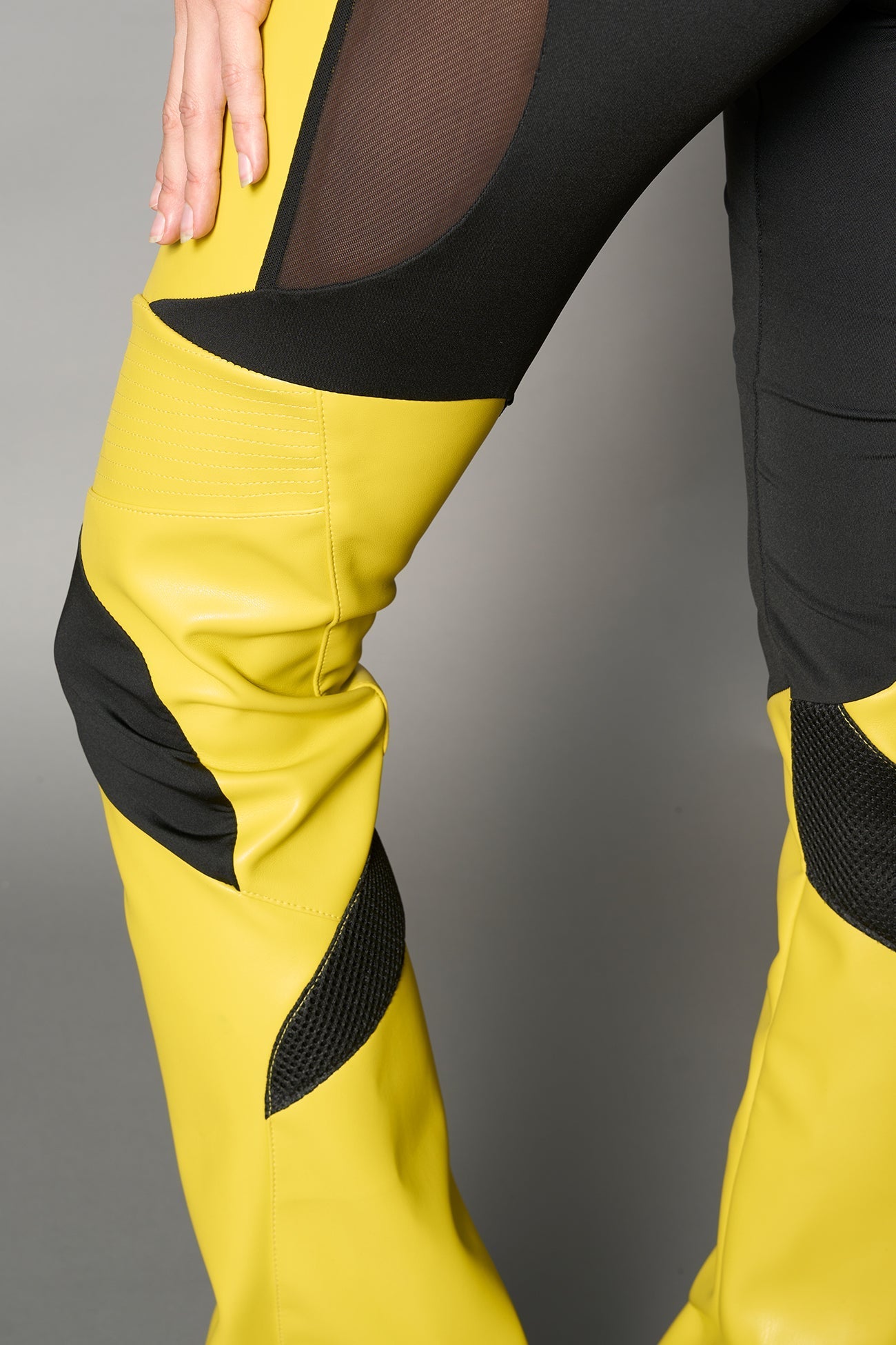 NAMILIA moto mesh pants - XS, yellow