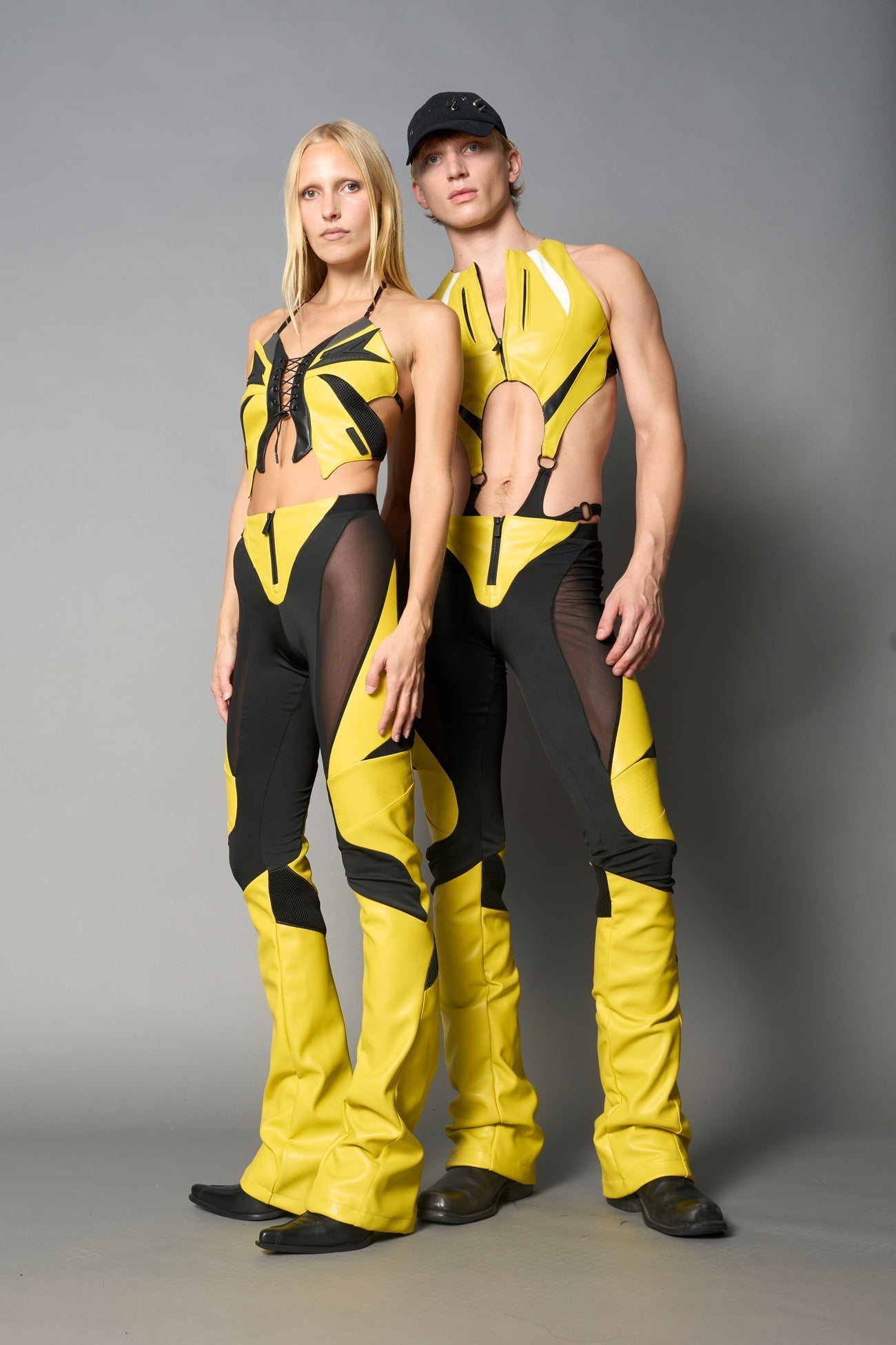 NAMILIA moto mesh pants - XS, yellow