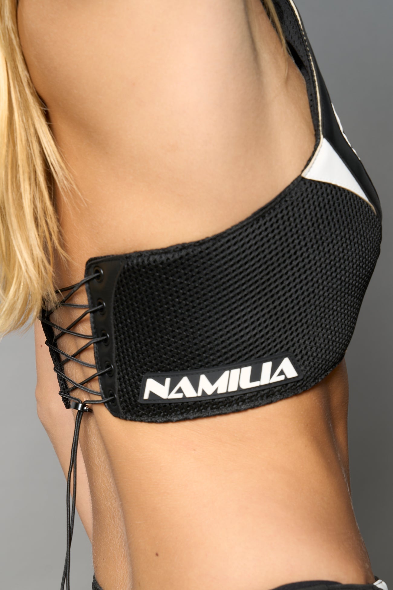 NAMILIA Moto Neckholder Top - WHITE, xs