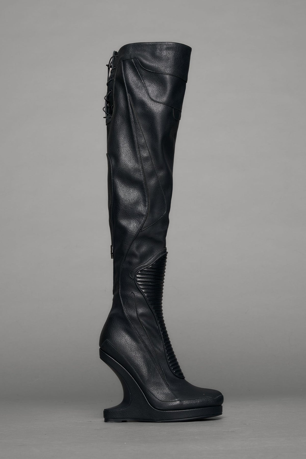 NAMILIA Mutant Biker Overknee Boot - BLACK, eu36