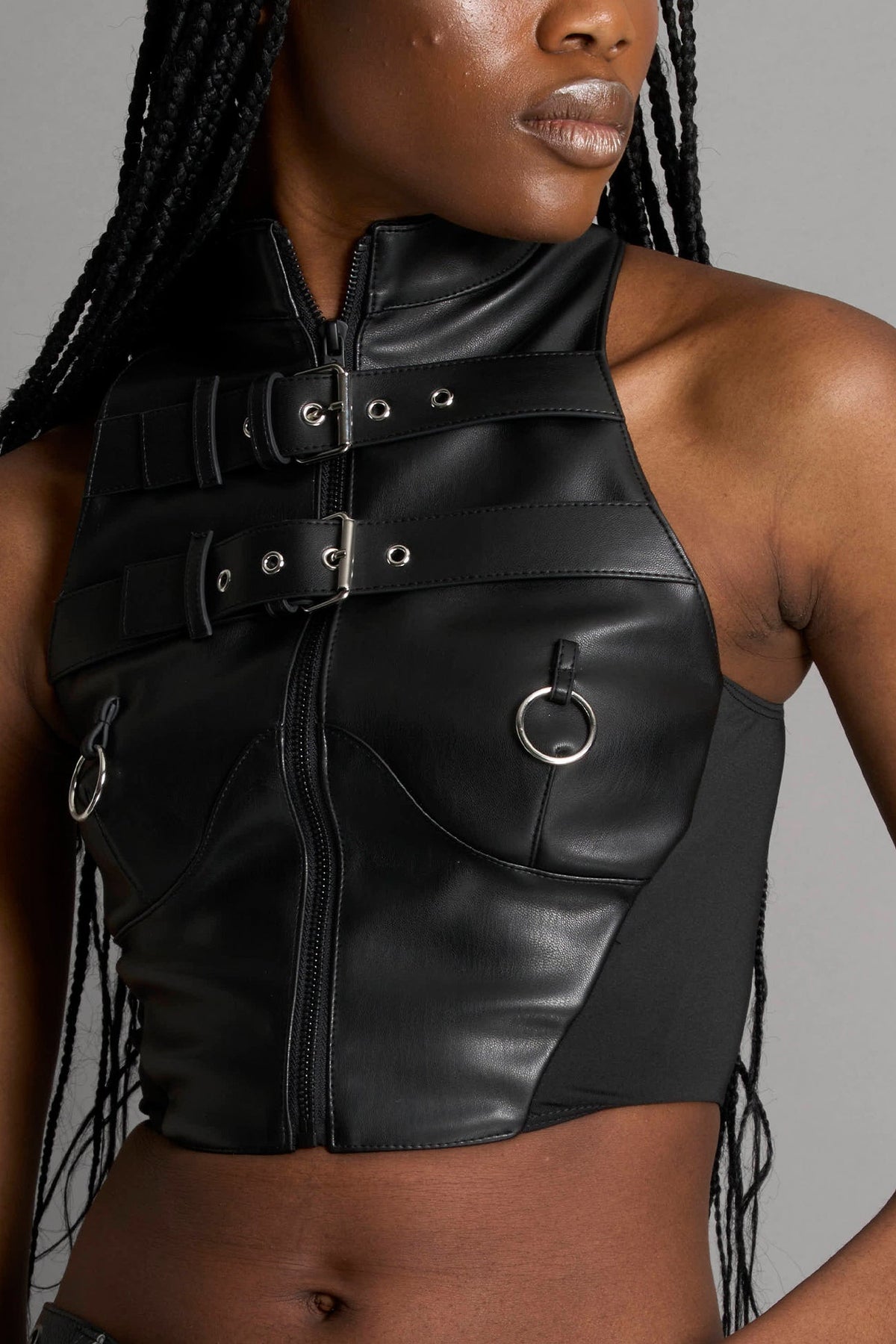 NAMILIA Piercing Top - BLACK, xs