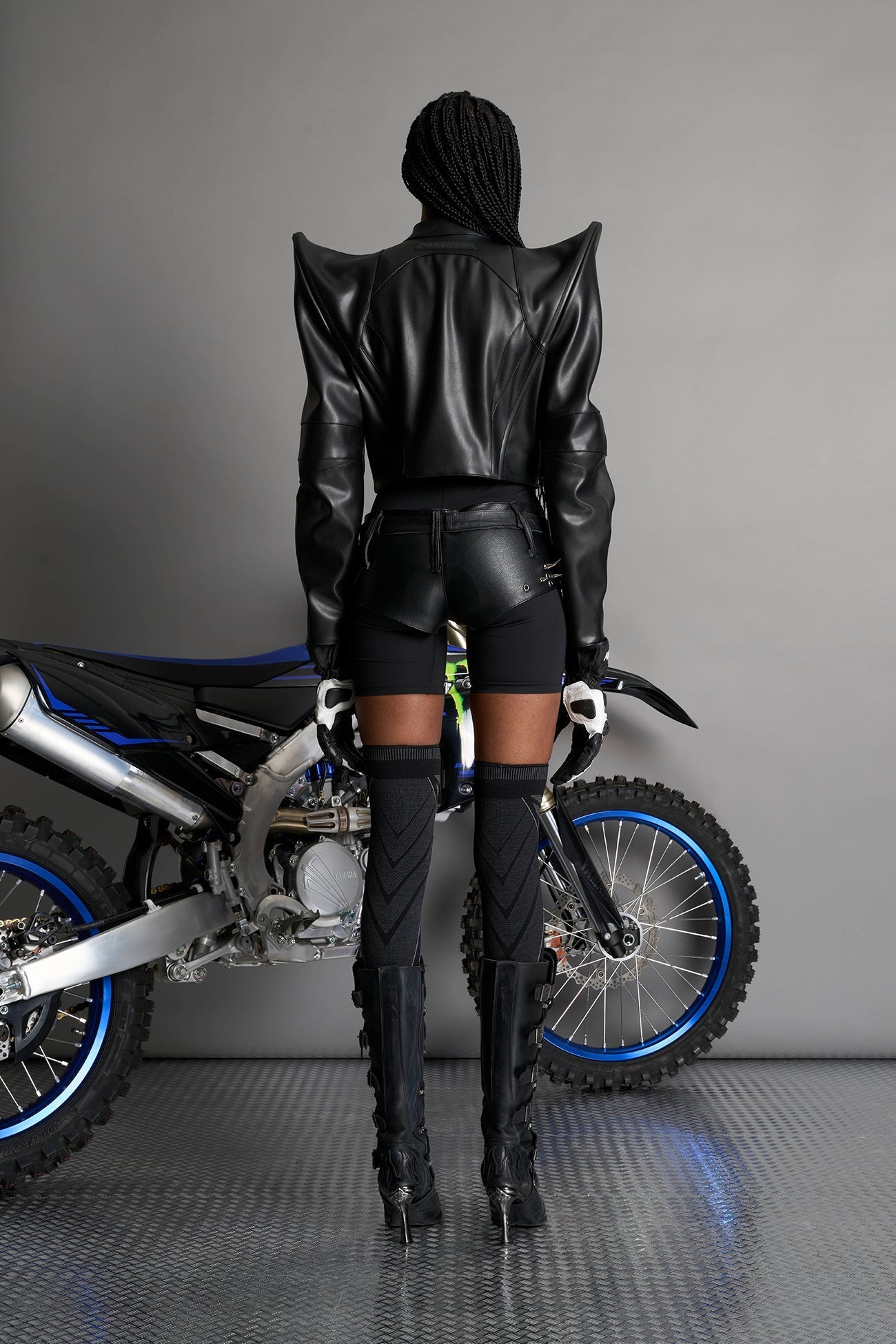 NAMILIA Spike Moto Jacket - BLACK, xs