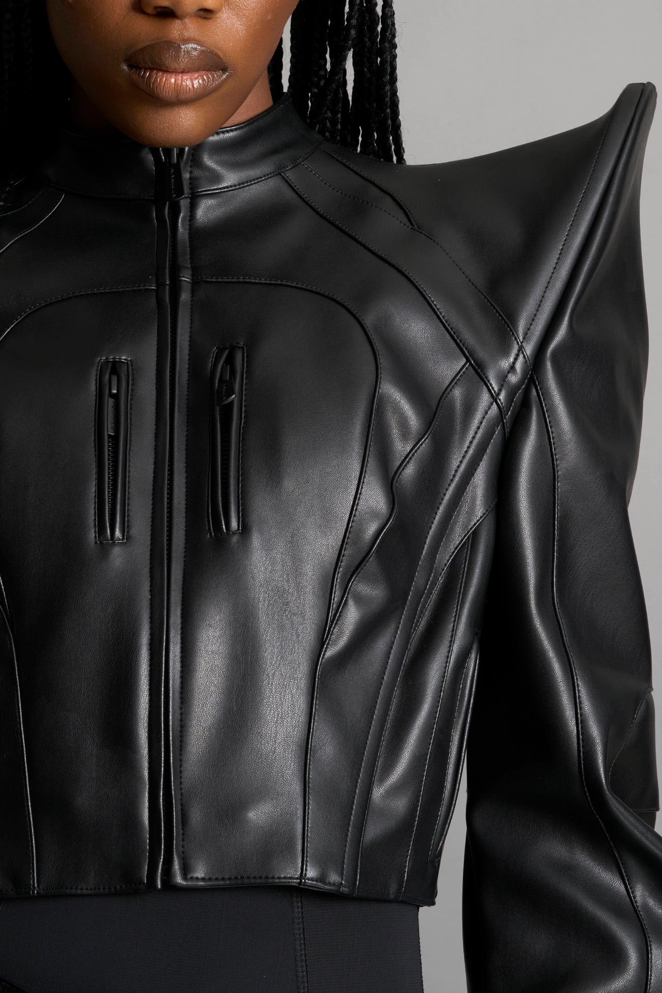 NAMILIA Spike Moto Jacket - BLACK, xs