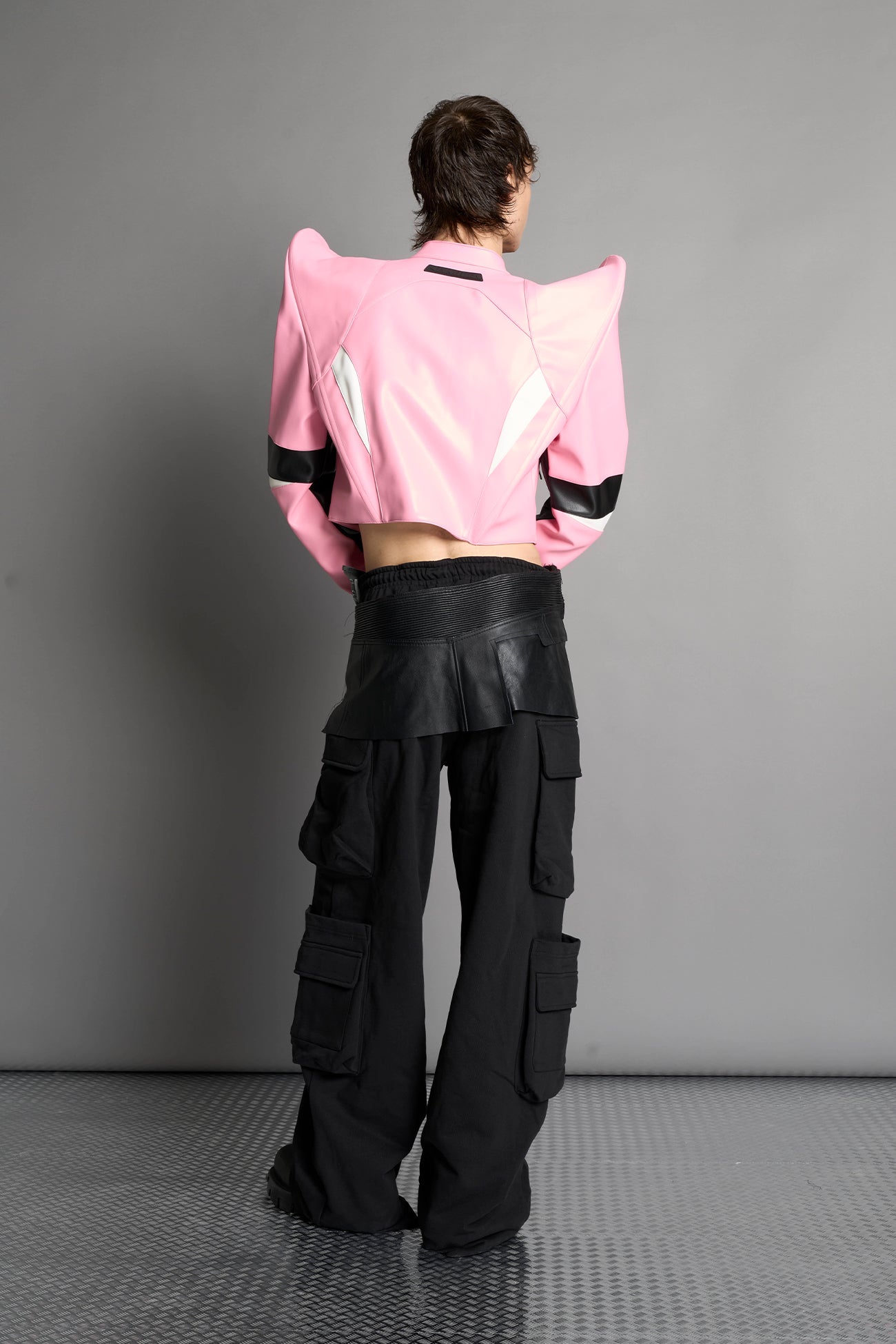 NAMILIA Spike Moto Jacket - PINK, xs