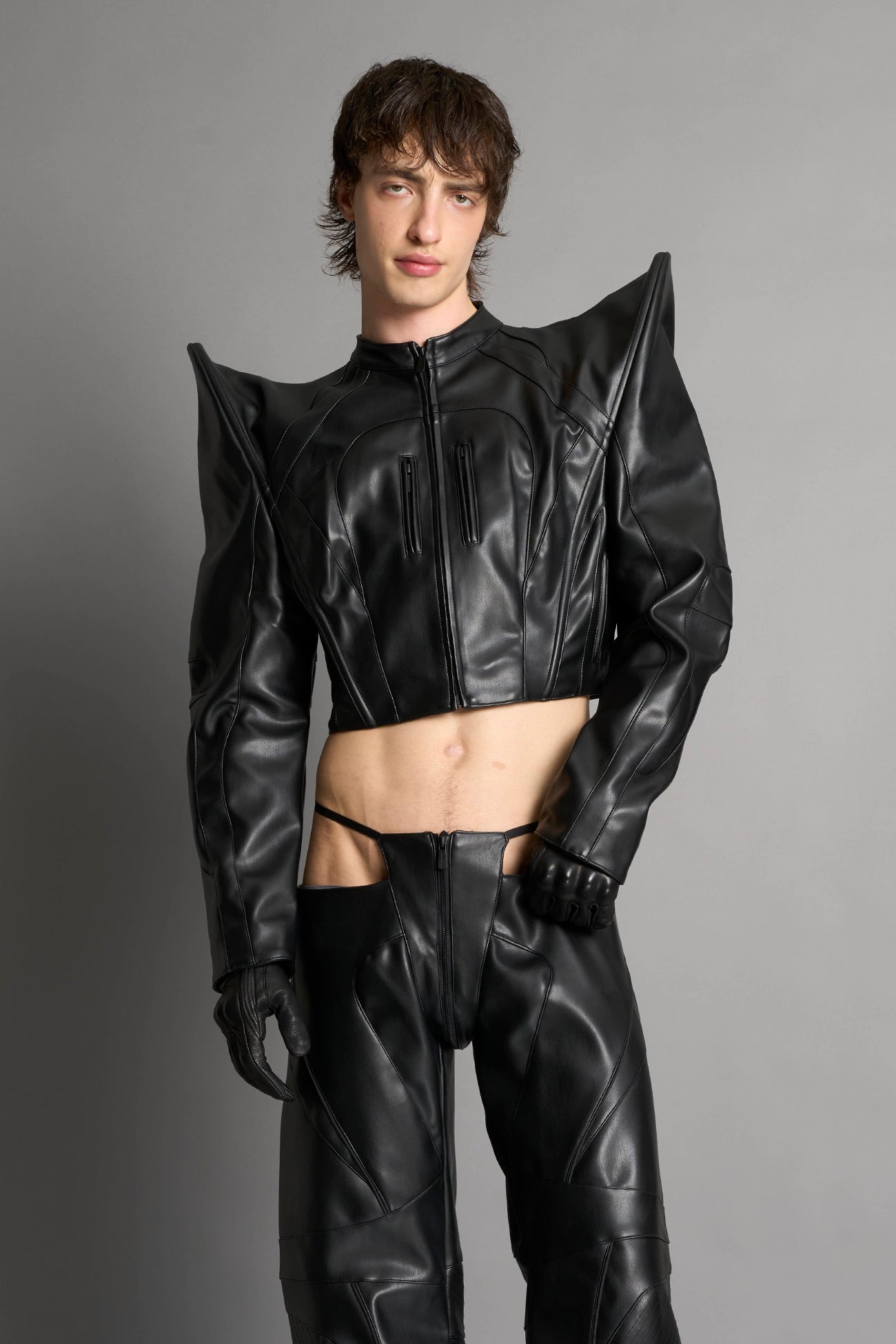 NAMILIA Spike Moto Jacket - BLACK, xs