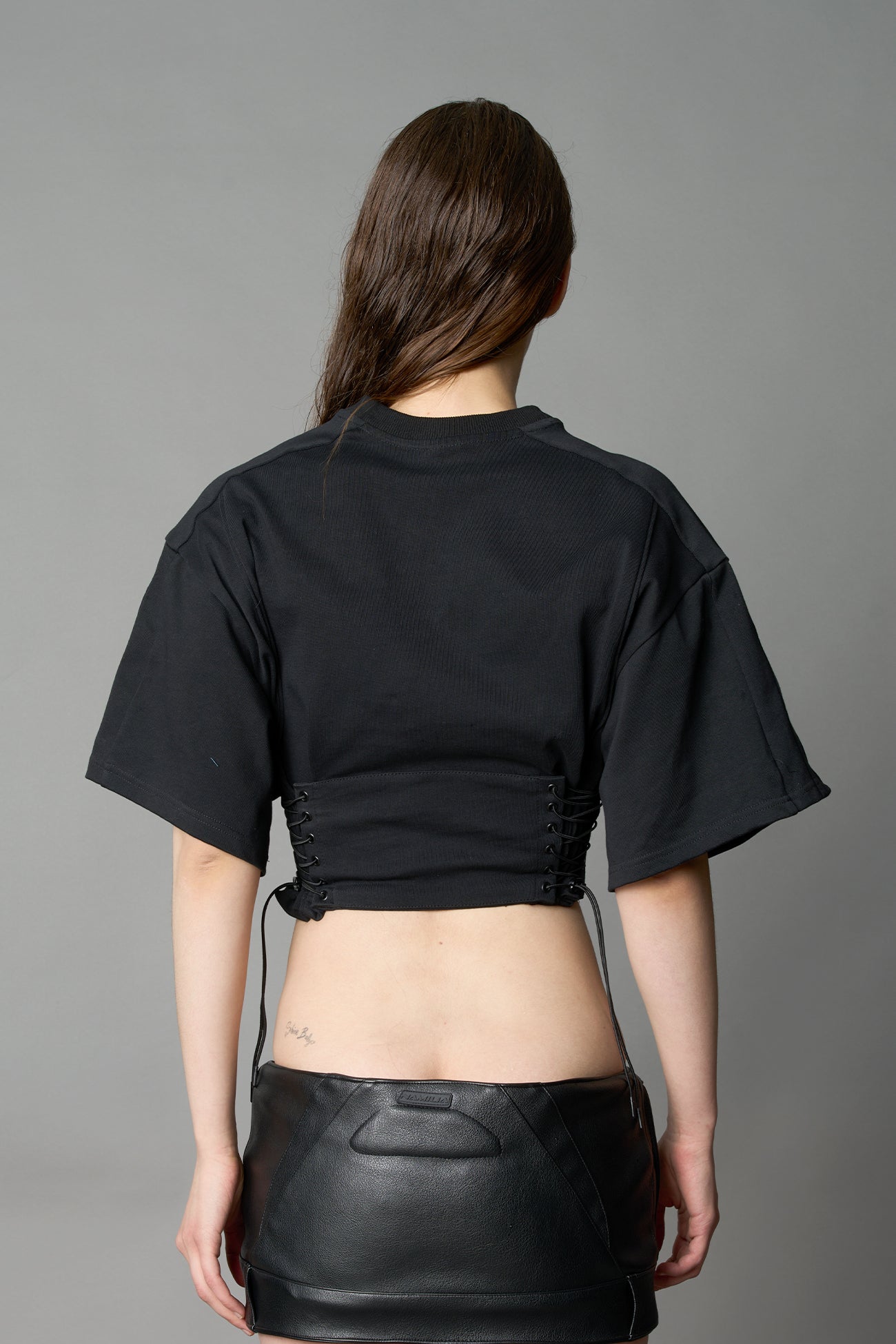 NAMILIA Team Player Corset T-Shirt - BLACK, xs