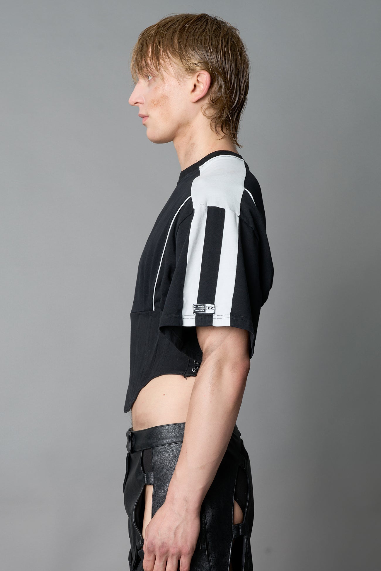 NAMILIA Team Player Corset T-Shirt - BLACK-WASHED, xs