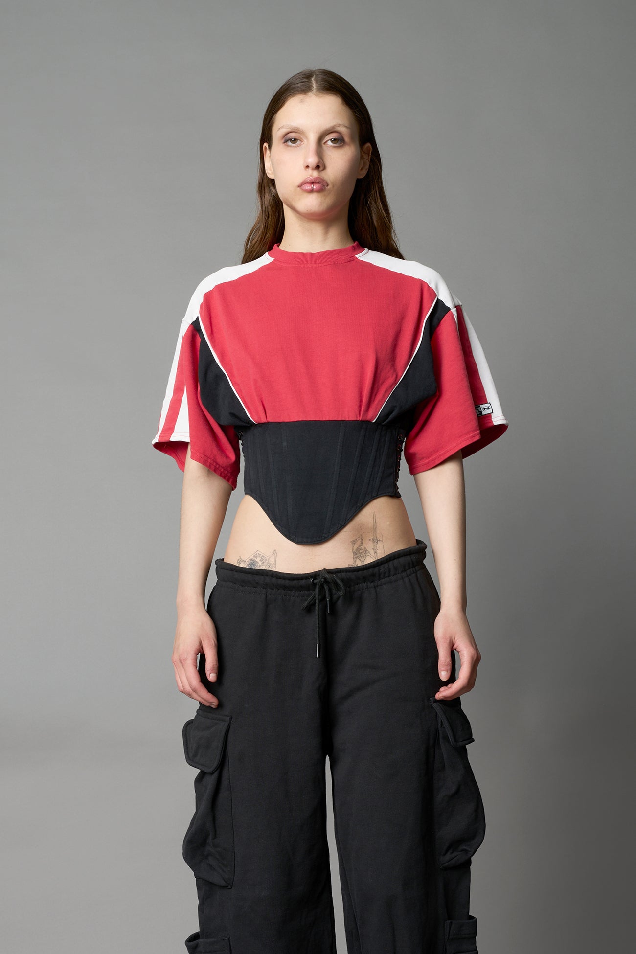 NAMILIA Team Player Corset T-Shirt - RED, xs