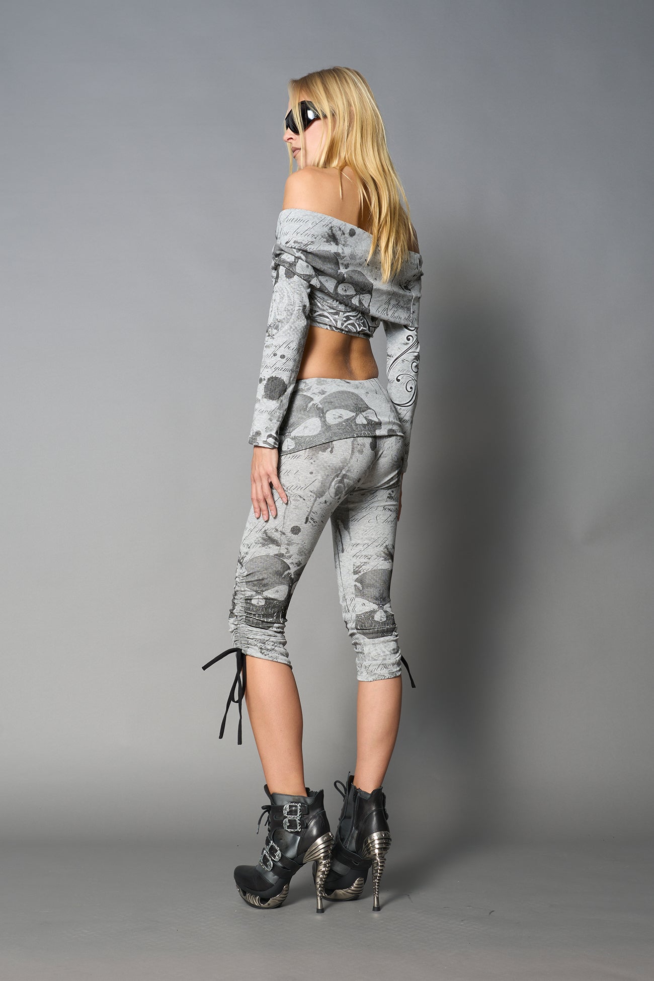 NAMILIA Totally Capris - GREY-PRINT, xs