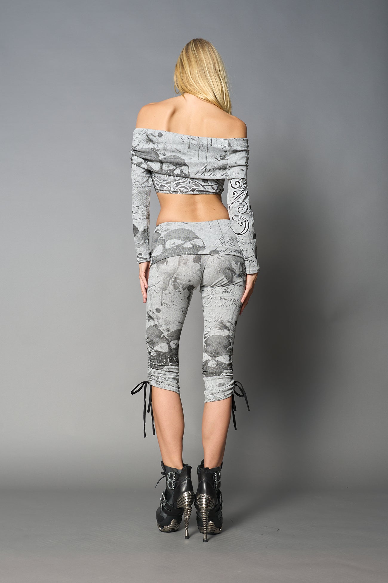 NAMILIA Totally Capris - GREY-PRINT, xs