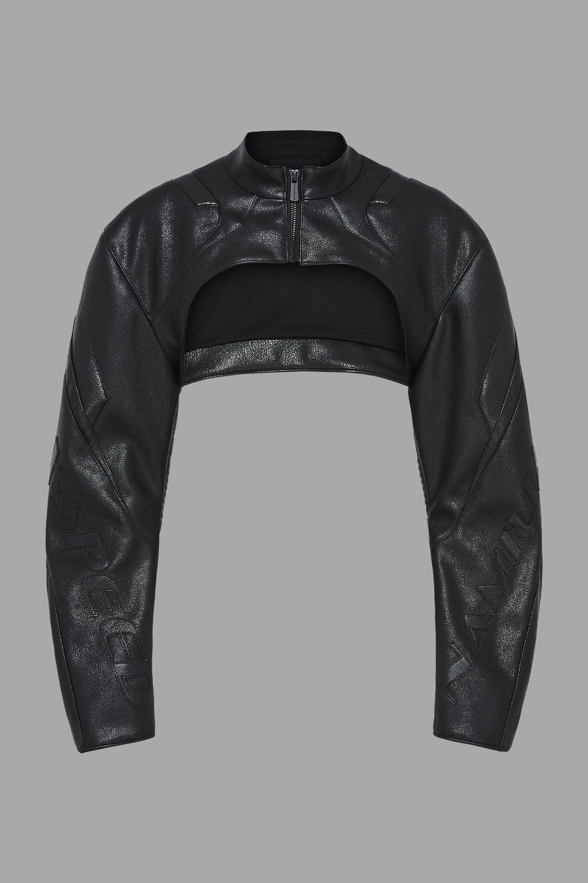 NAMILIA XTC Leather Choker Jacket - BLACK, xs