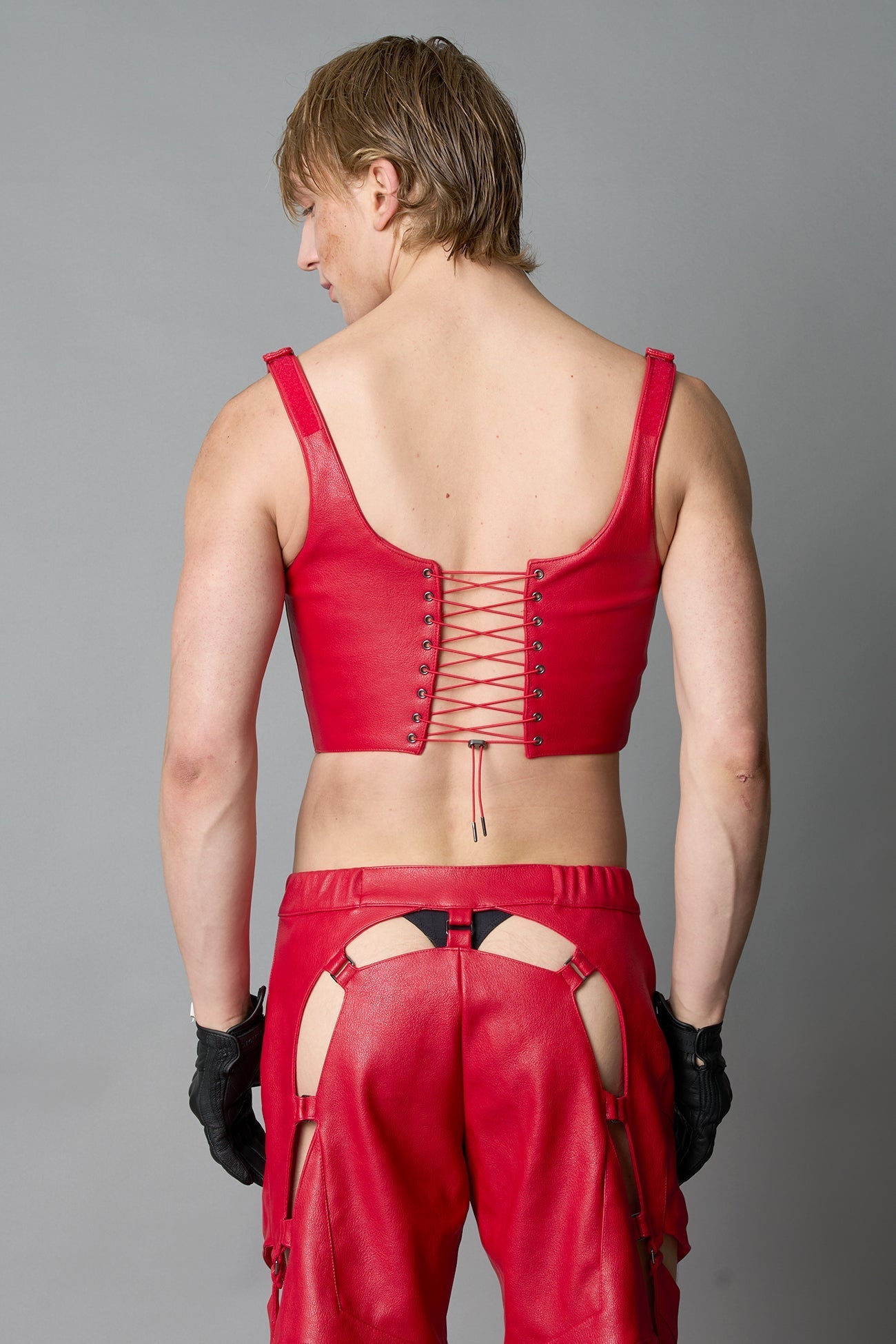 NAMILIA XTC Leather Corset - RED, xs