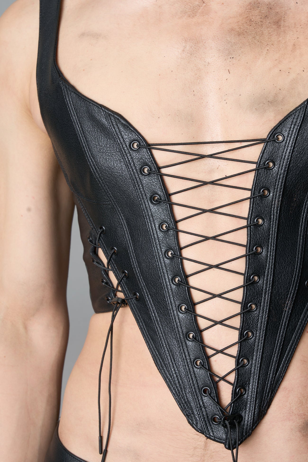 NAMILIA XTC Leather Corset - BLACK, xs
