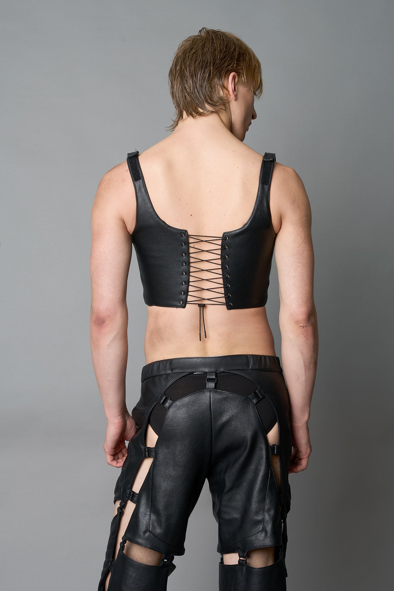 NAMILIA XTC Leather Corset - BLACK, xs