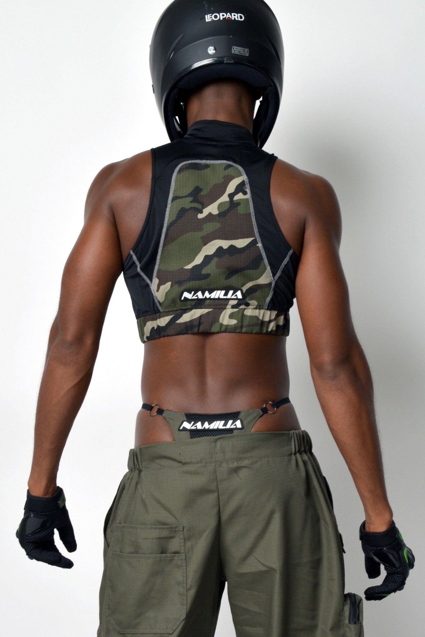 NAMILIA desert tactical vest top - XS, green camo