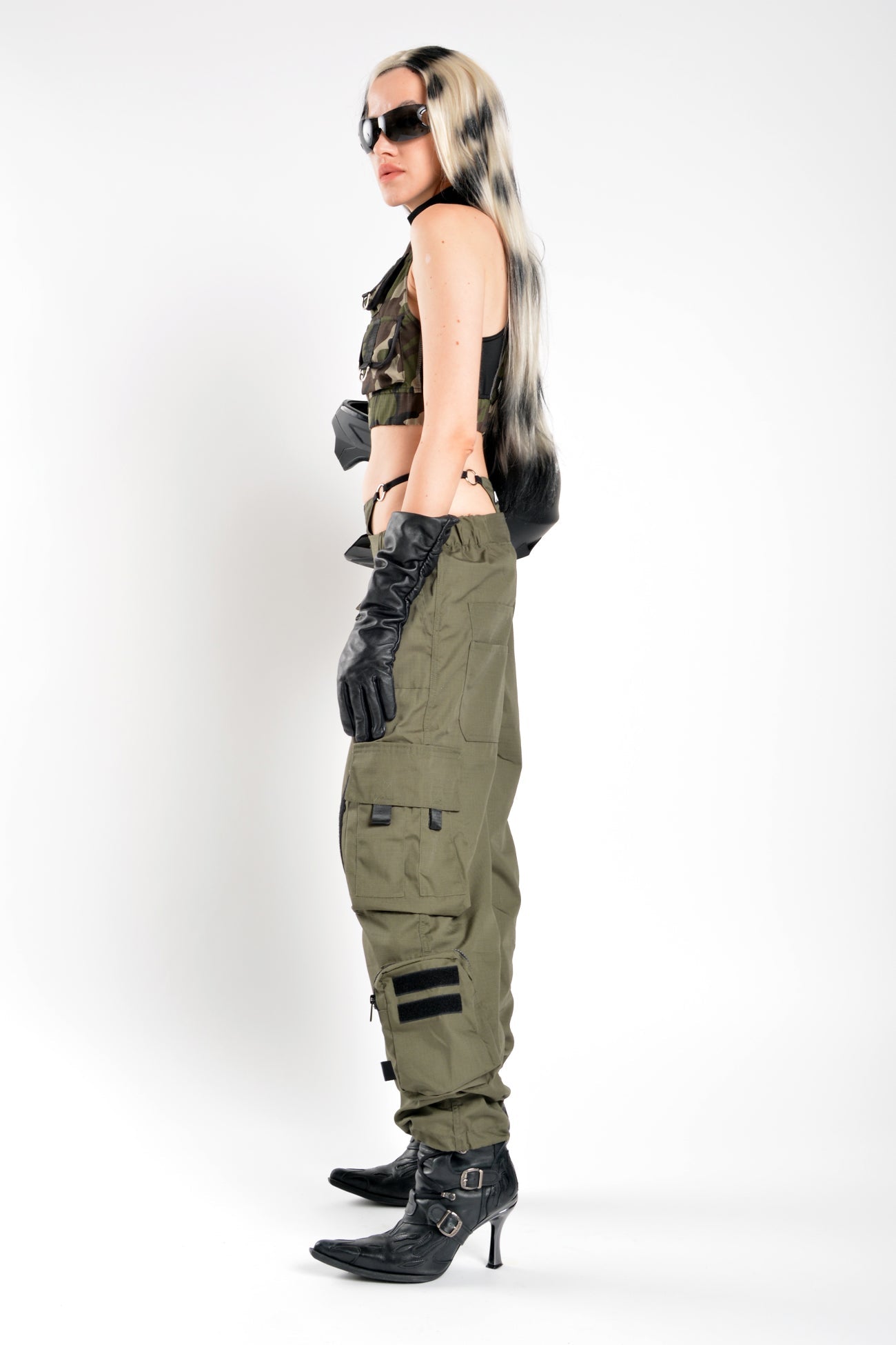NAMILIA desert tactical vest top - XS, green camo