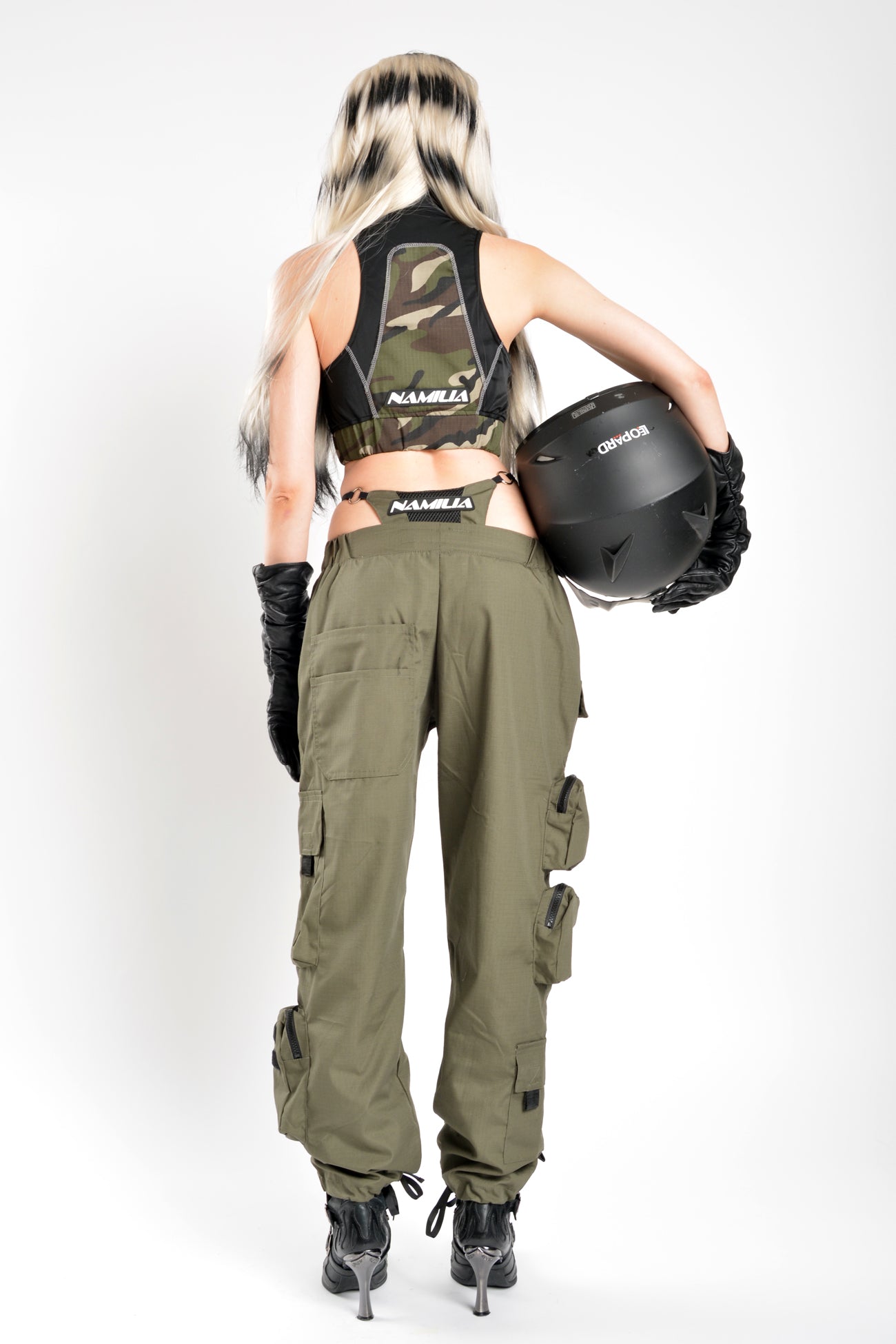 NAMILIA desert tactical vest top - XS, green camo