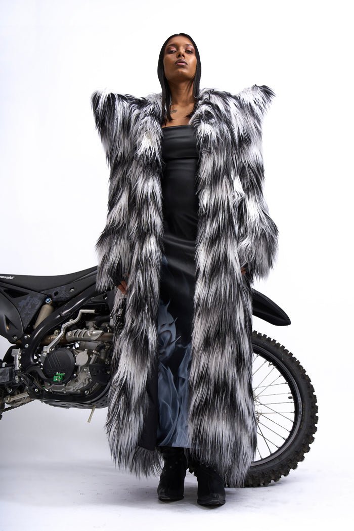 NAMILIA doomsday faux fur coat - camo, s