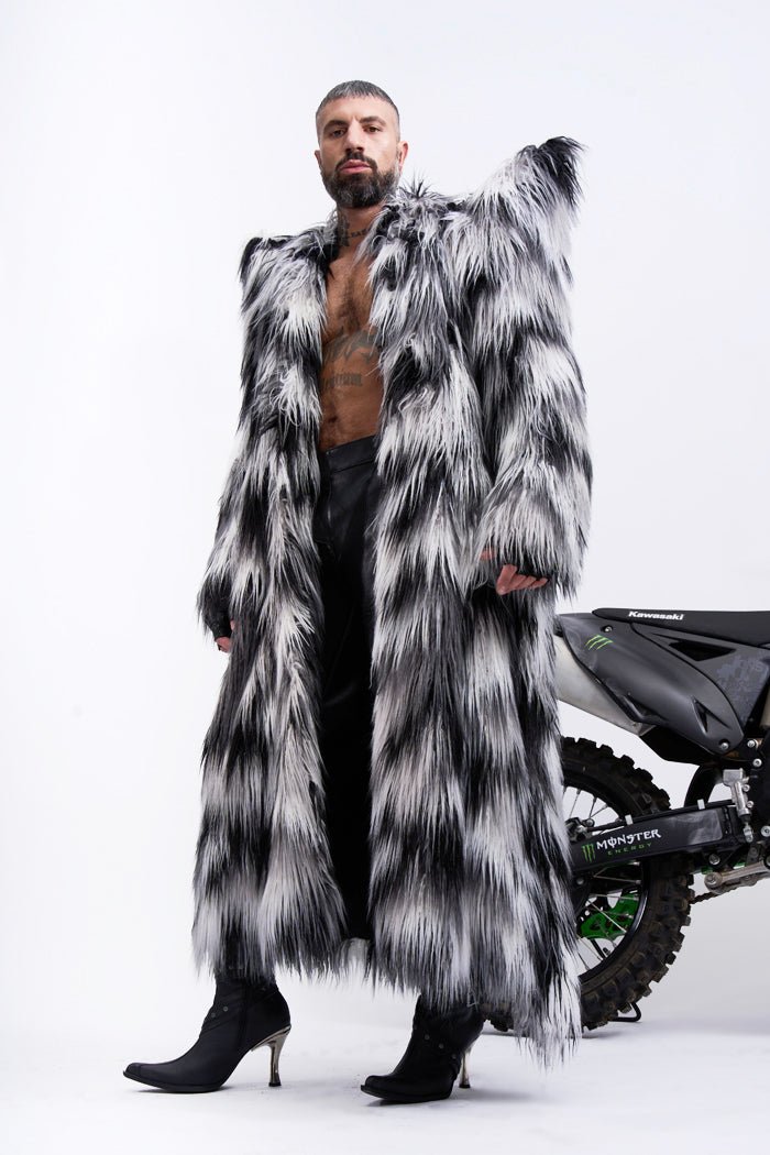 NAMILIA doomsday faux fur coat - camo, s