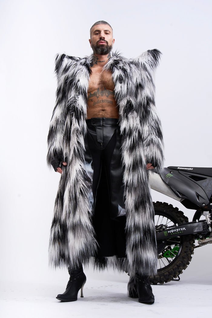 NAMILIA doomsday faux fur coat - camo, s