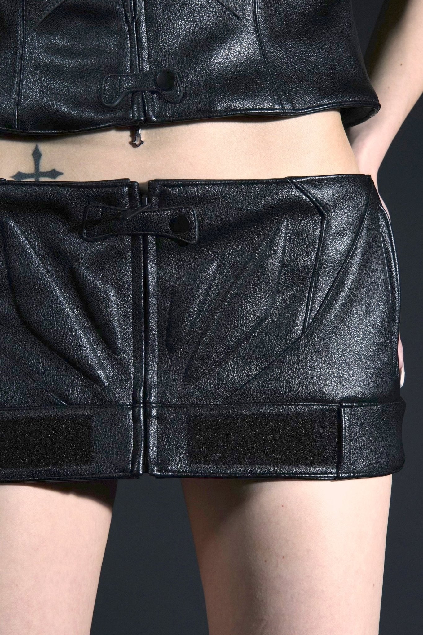 NAMILIA Padded Moto Mini Skirt - Black, xs