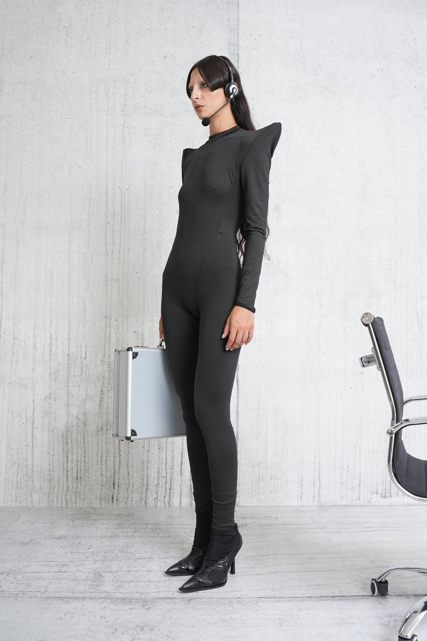 NAMILIA pagoda full body - black, xs